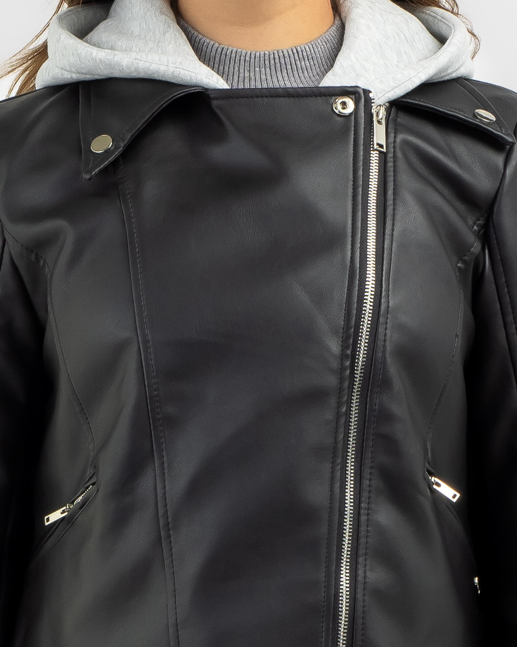 Raven Faux Leather Jacket