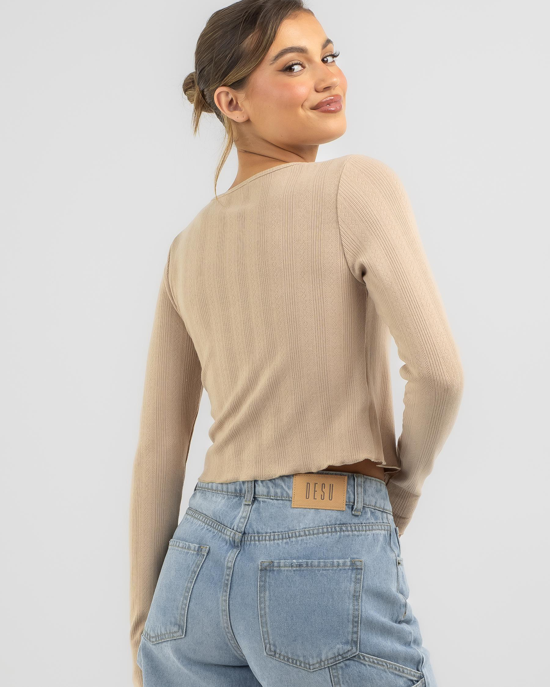 Maddie Tie Up Long Sleeve Top