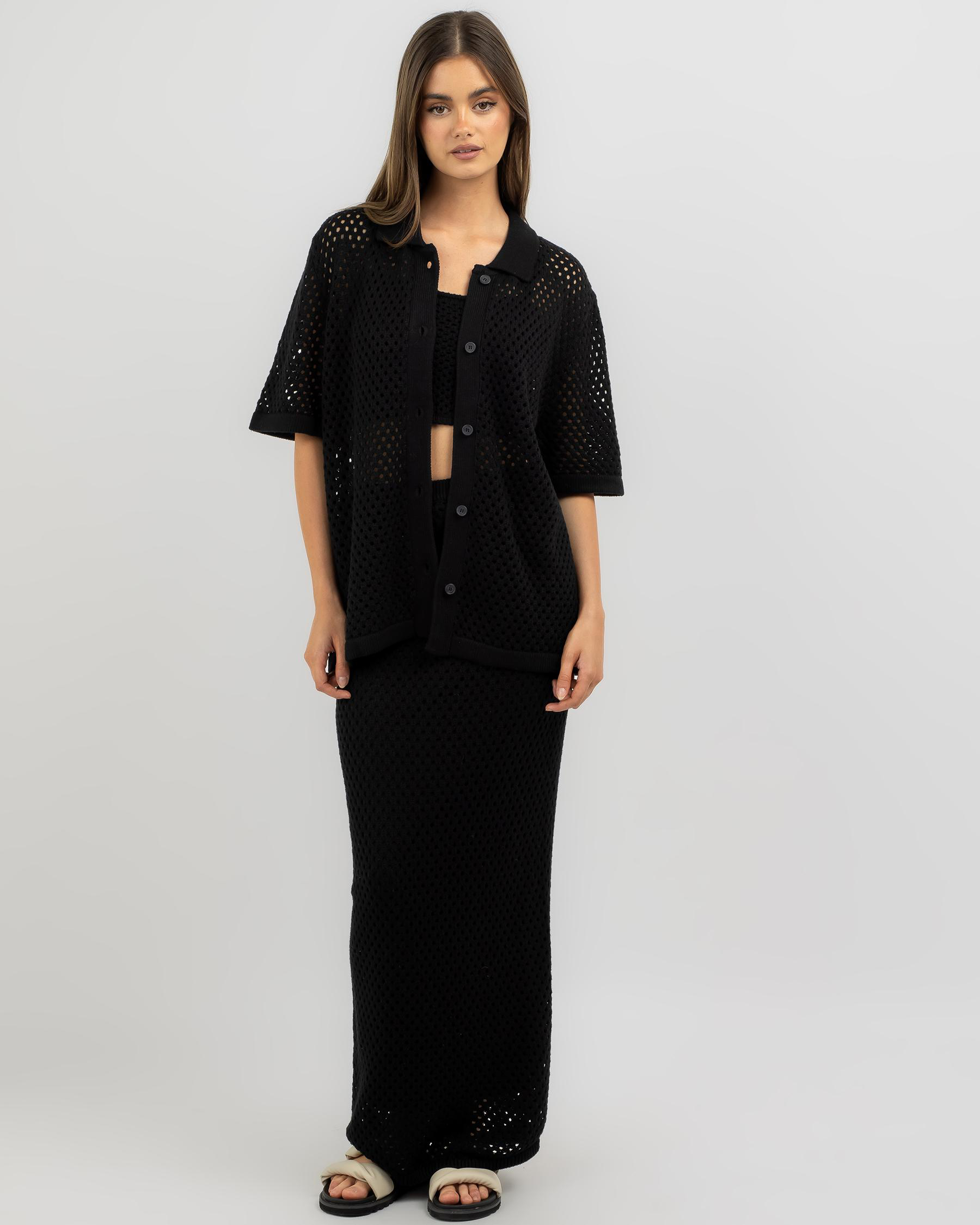 Taylah Crochet Short Sleeve Shirt