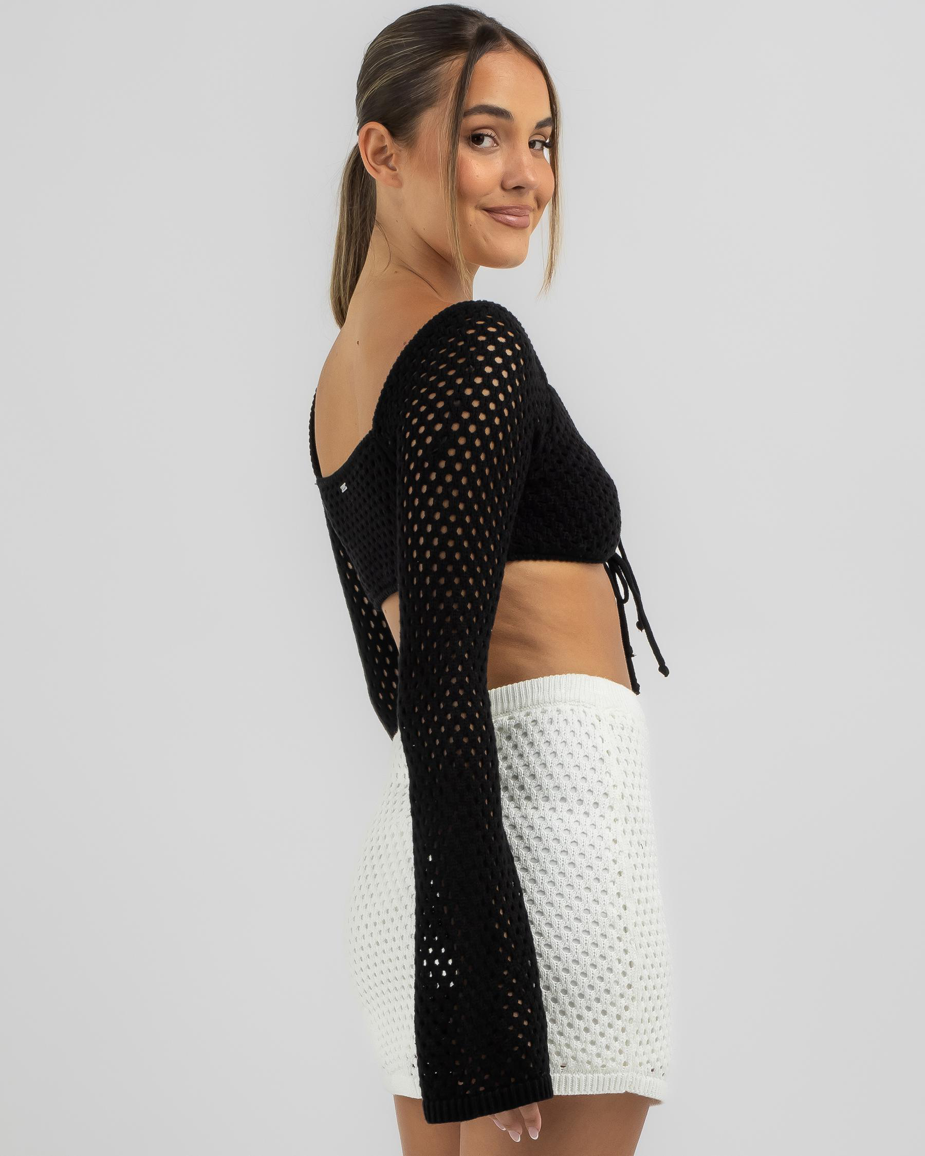 Taylah Crochet Long Sleeve Top