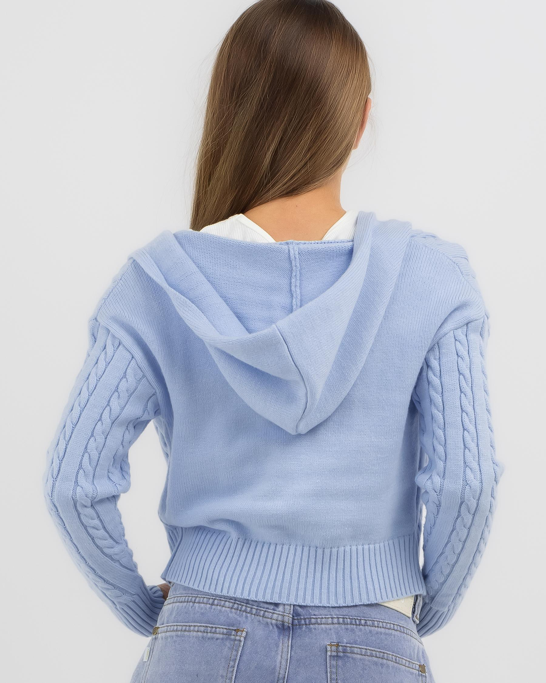 Bailee Hooded Cable Knit Jumper