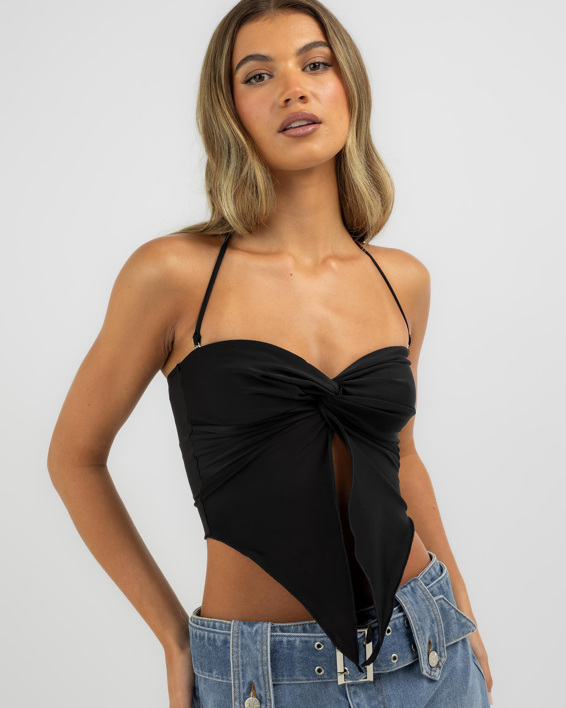 Bat Split Tube Top