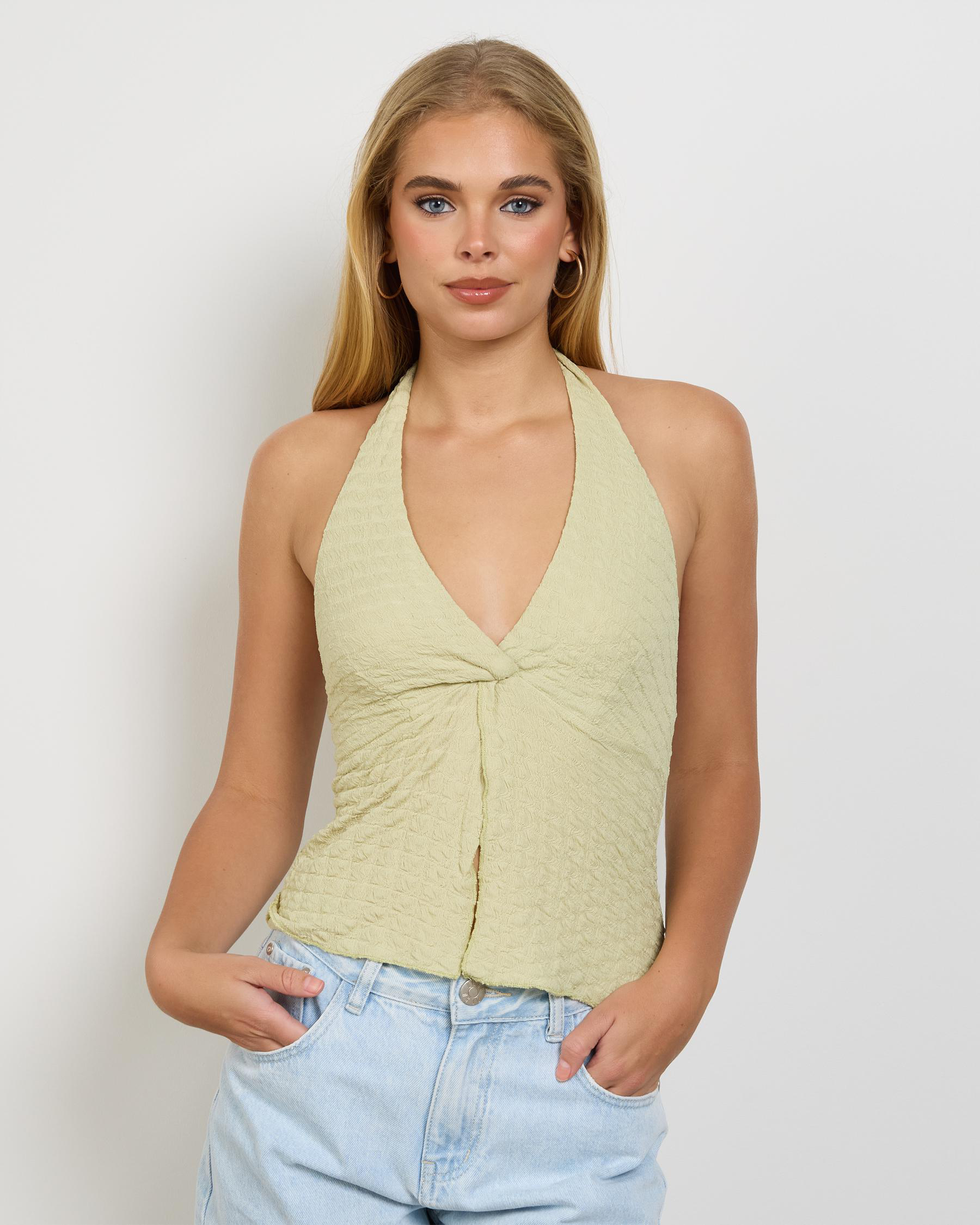 Ange Split Halter Top