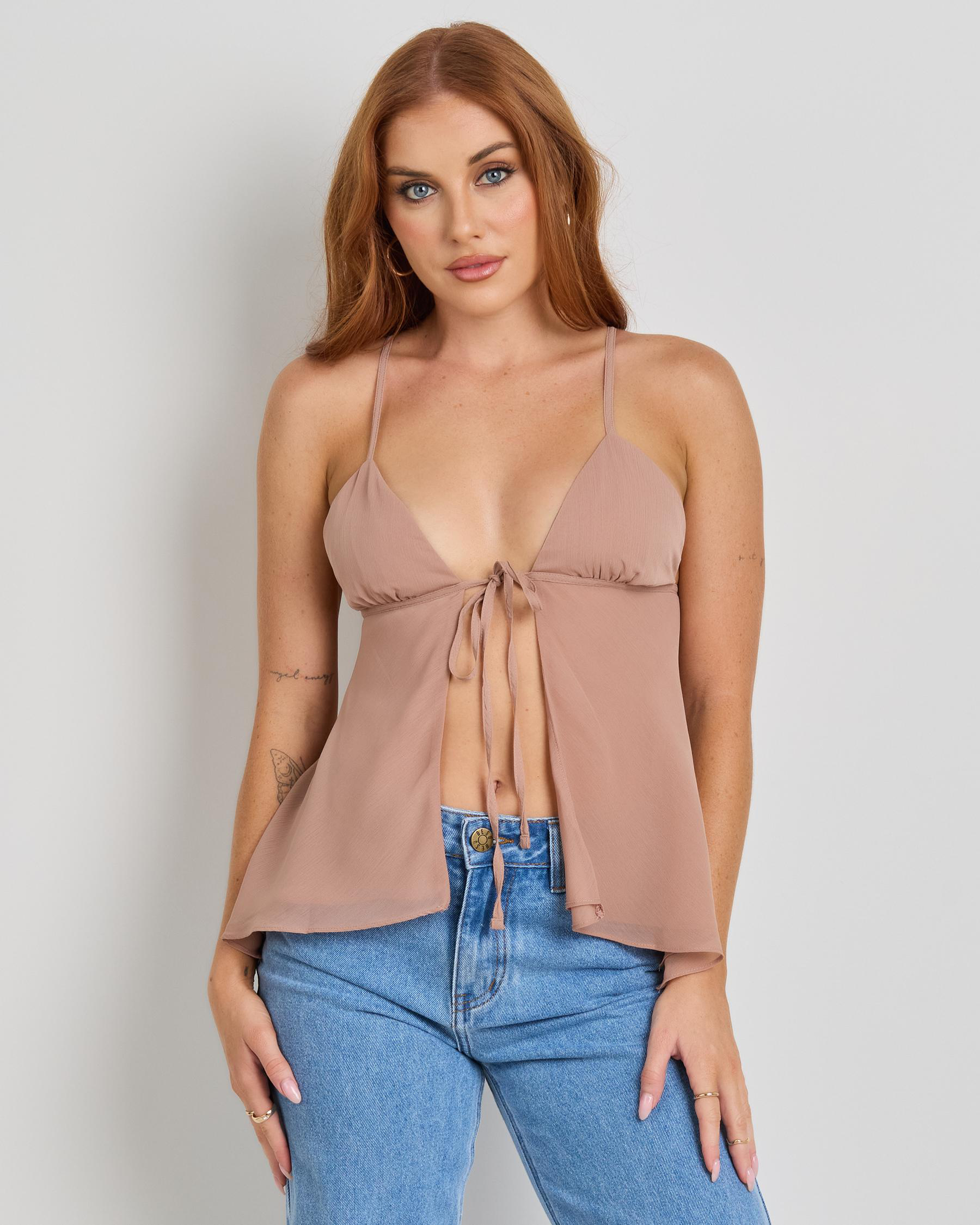 Maree Tie Front Top