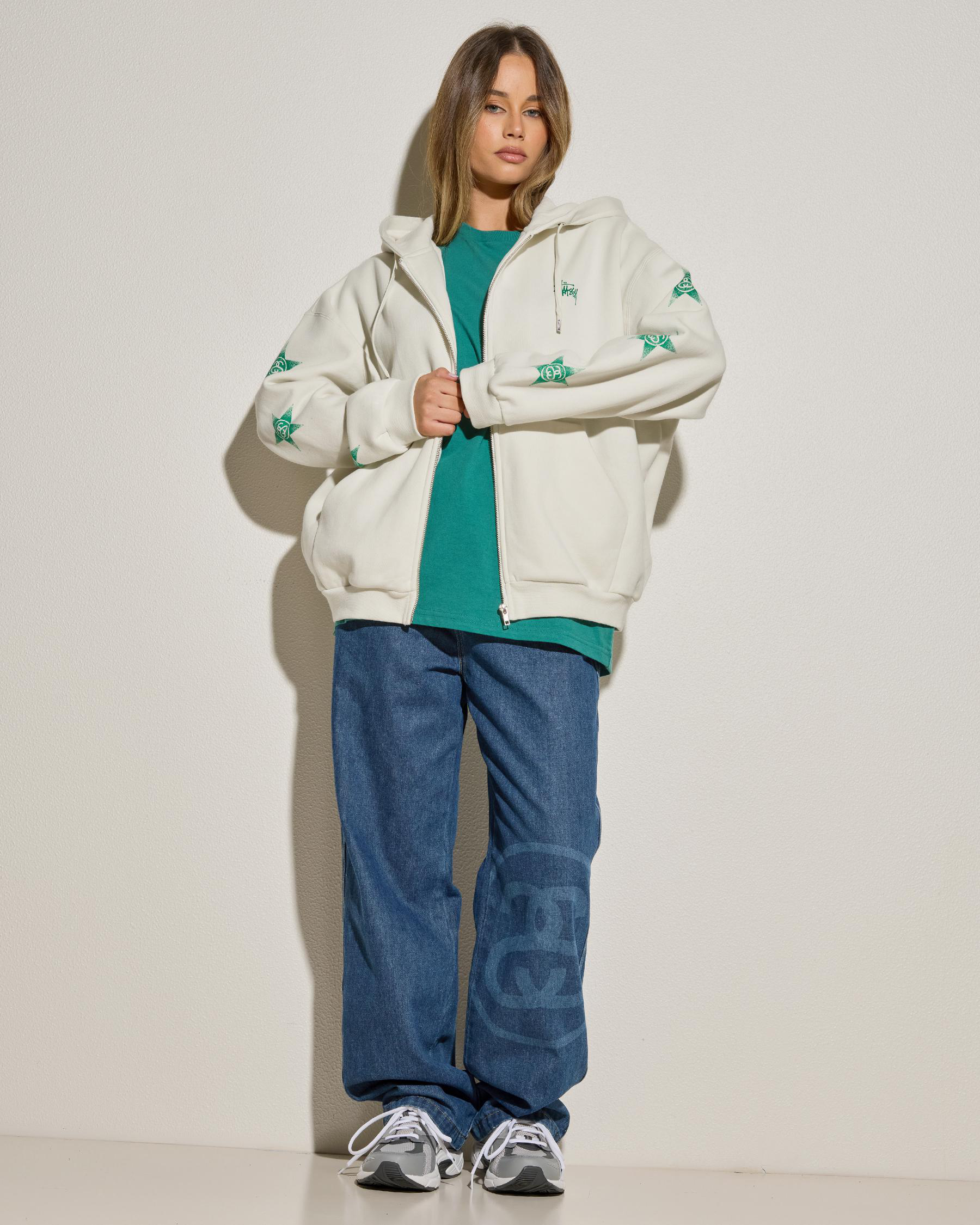 Stars Zip Through Hoodie