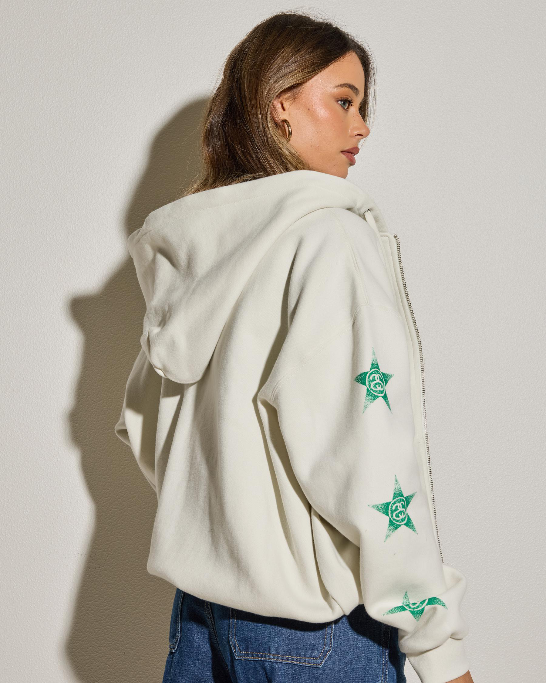 Stars Zip Through Hoodie