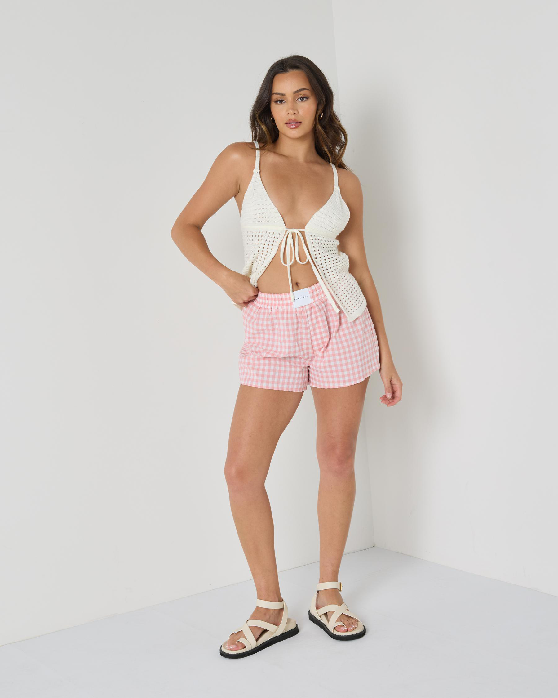 Jasmine Tie Front Knit Top