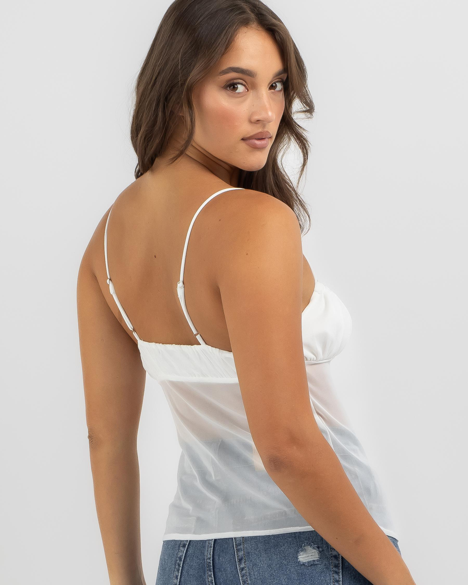 Bella Mesh Tie Up Top