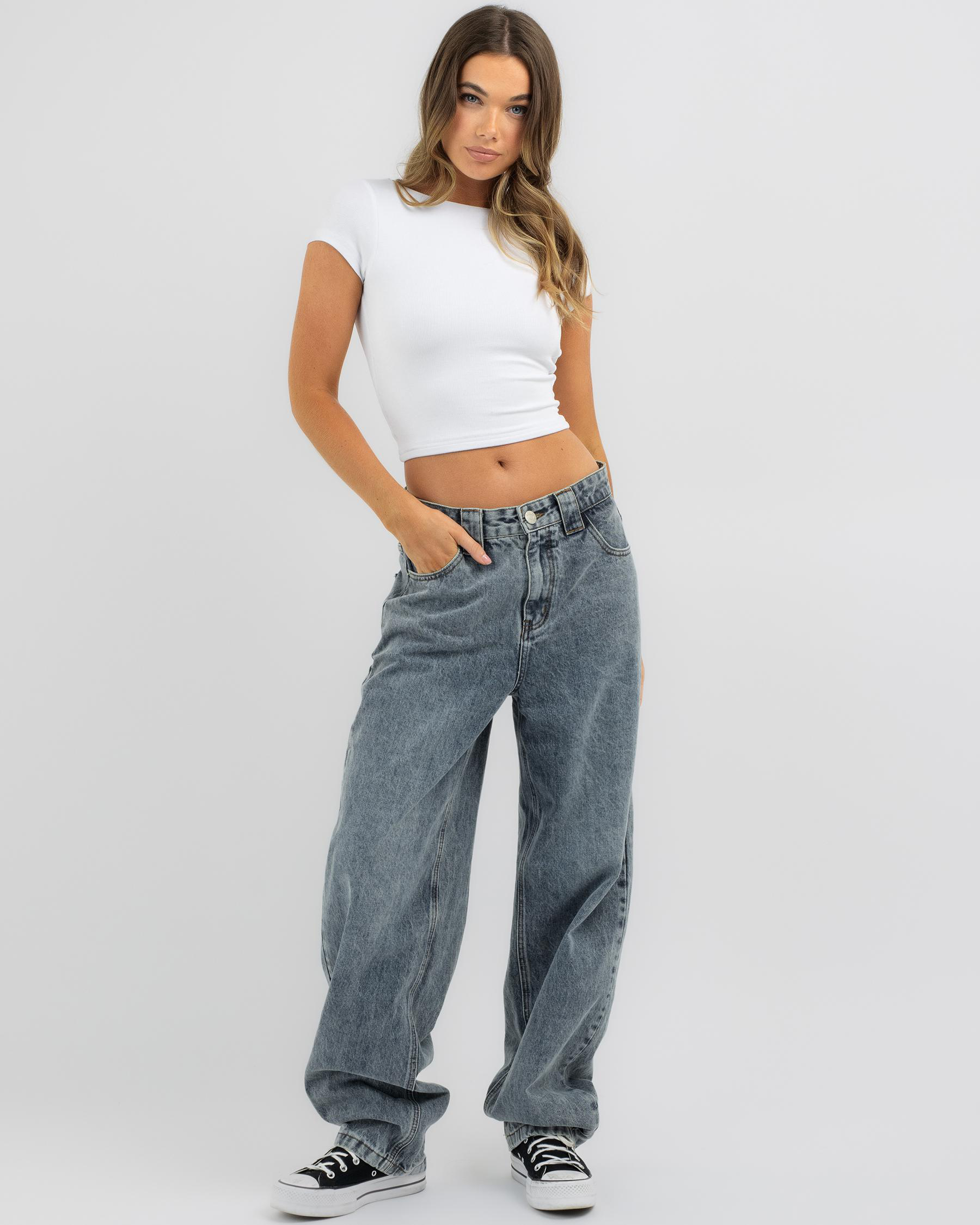 Basic Fine Rib Backless Tee