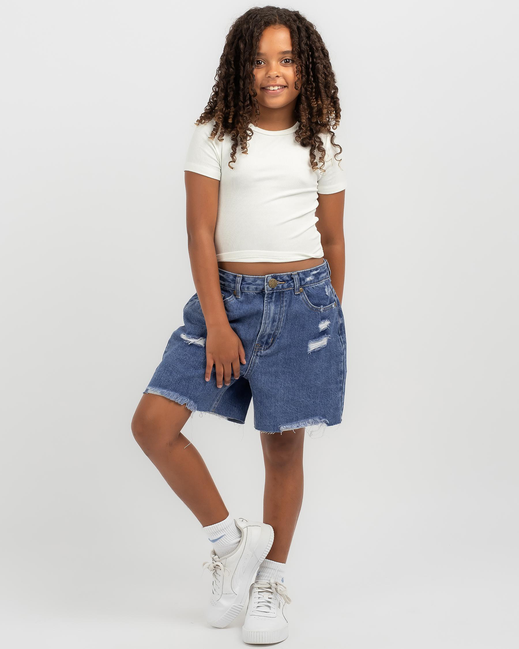 Maeve Boyfriend Denim Shorts