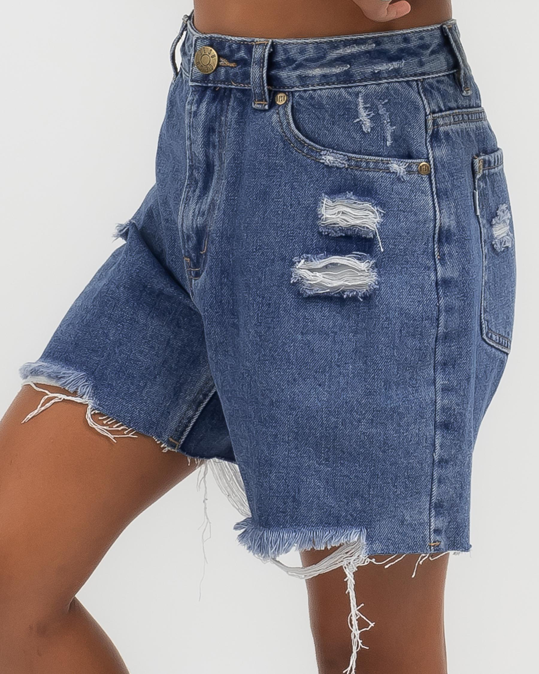 Maeve Boyfriend Denim Shorts
