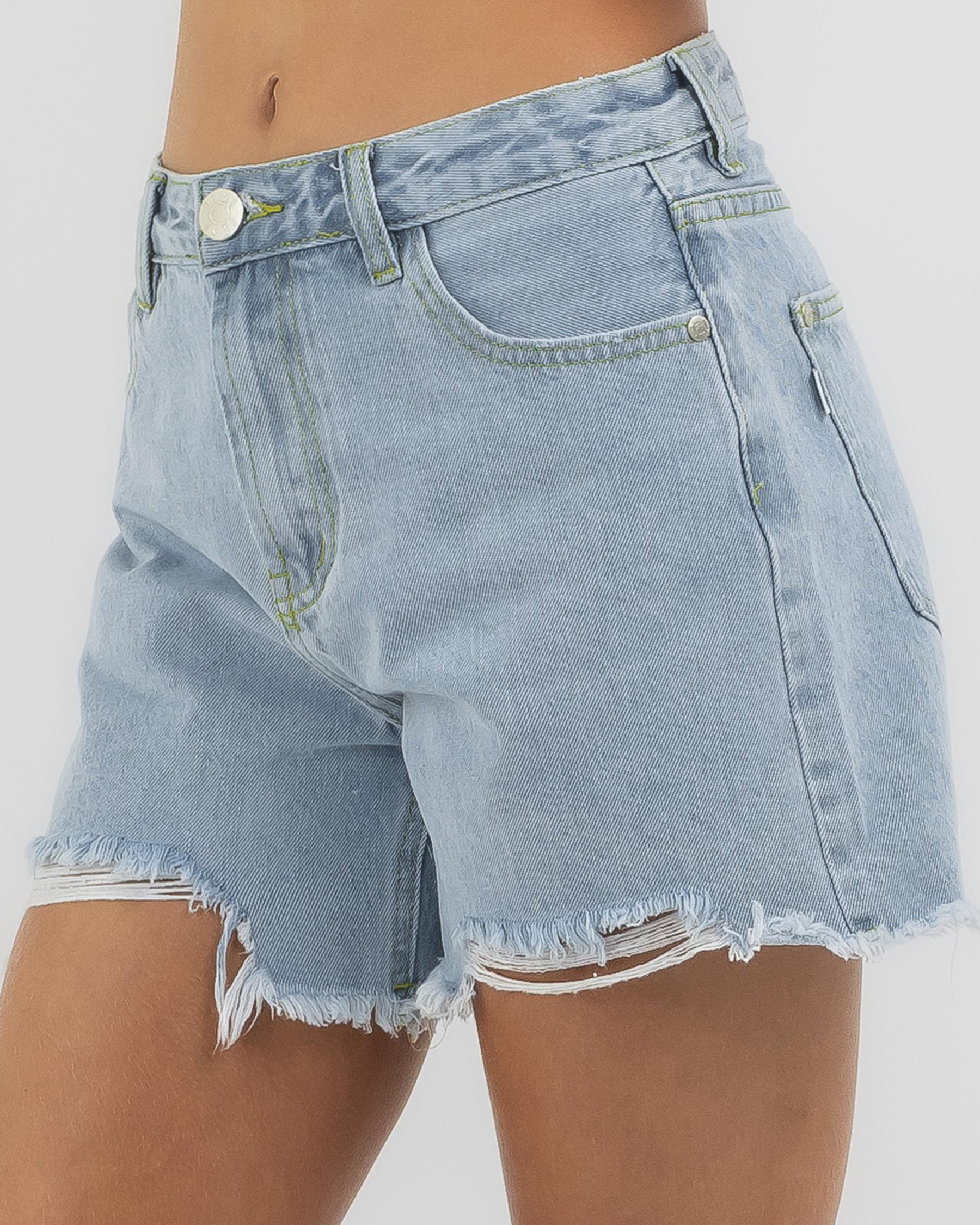 Reign Mid Denim Shorts
