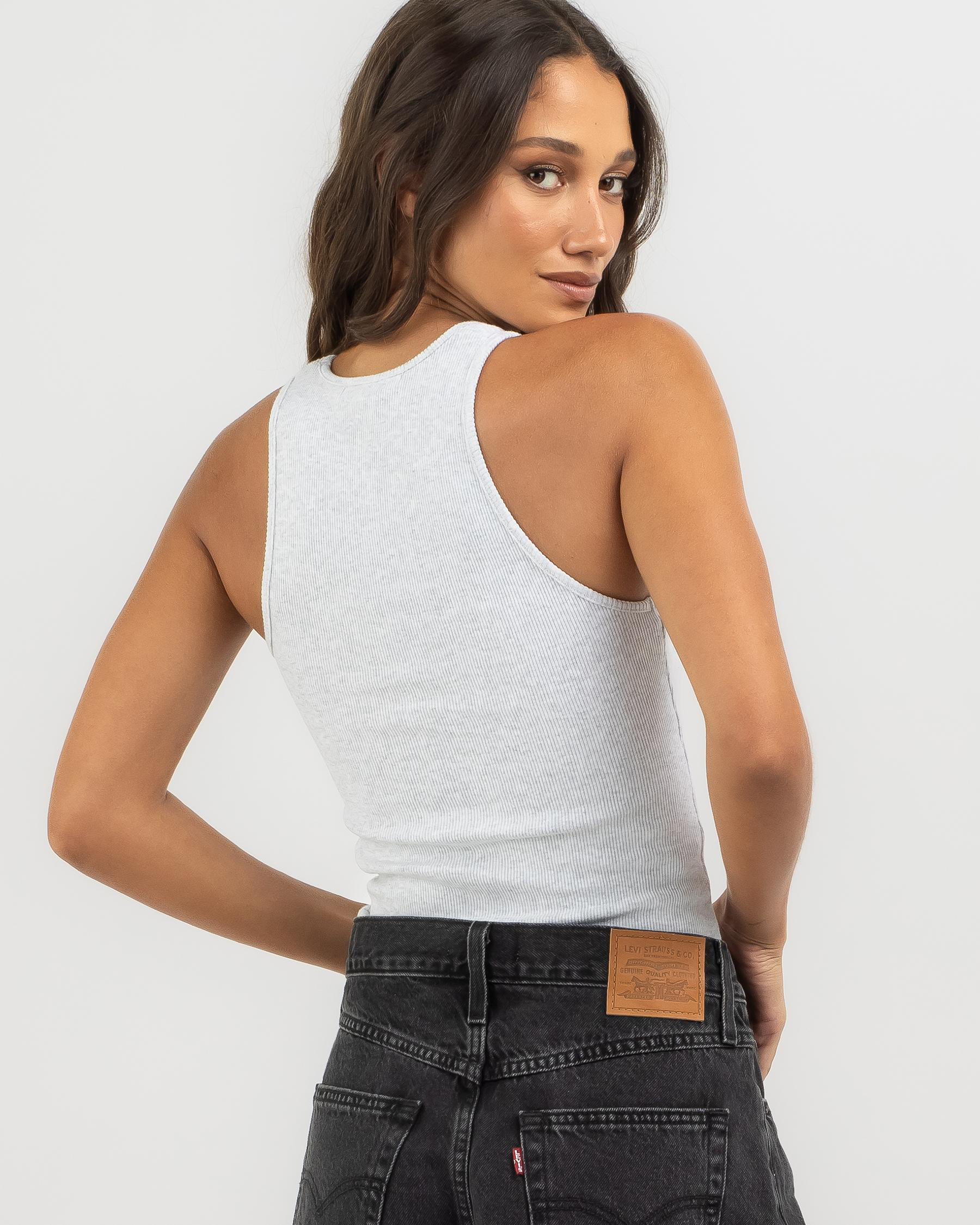 Sofia Basic Rib Crew Neck Tank