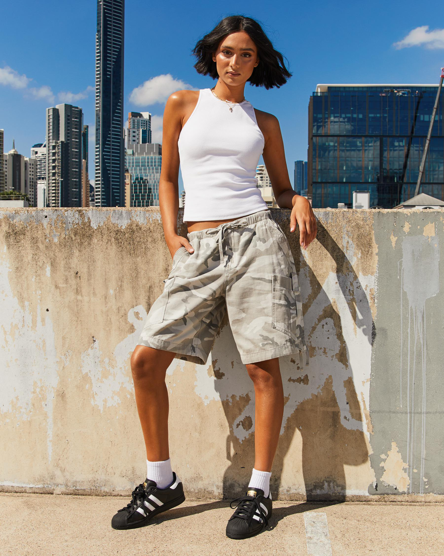 Sofia Basic Rib Crew Neck Tank