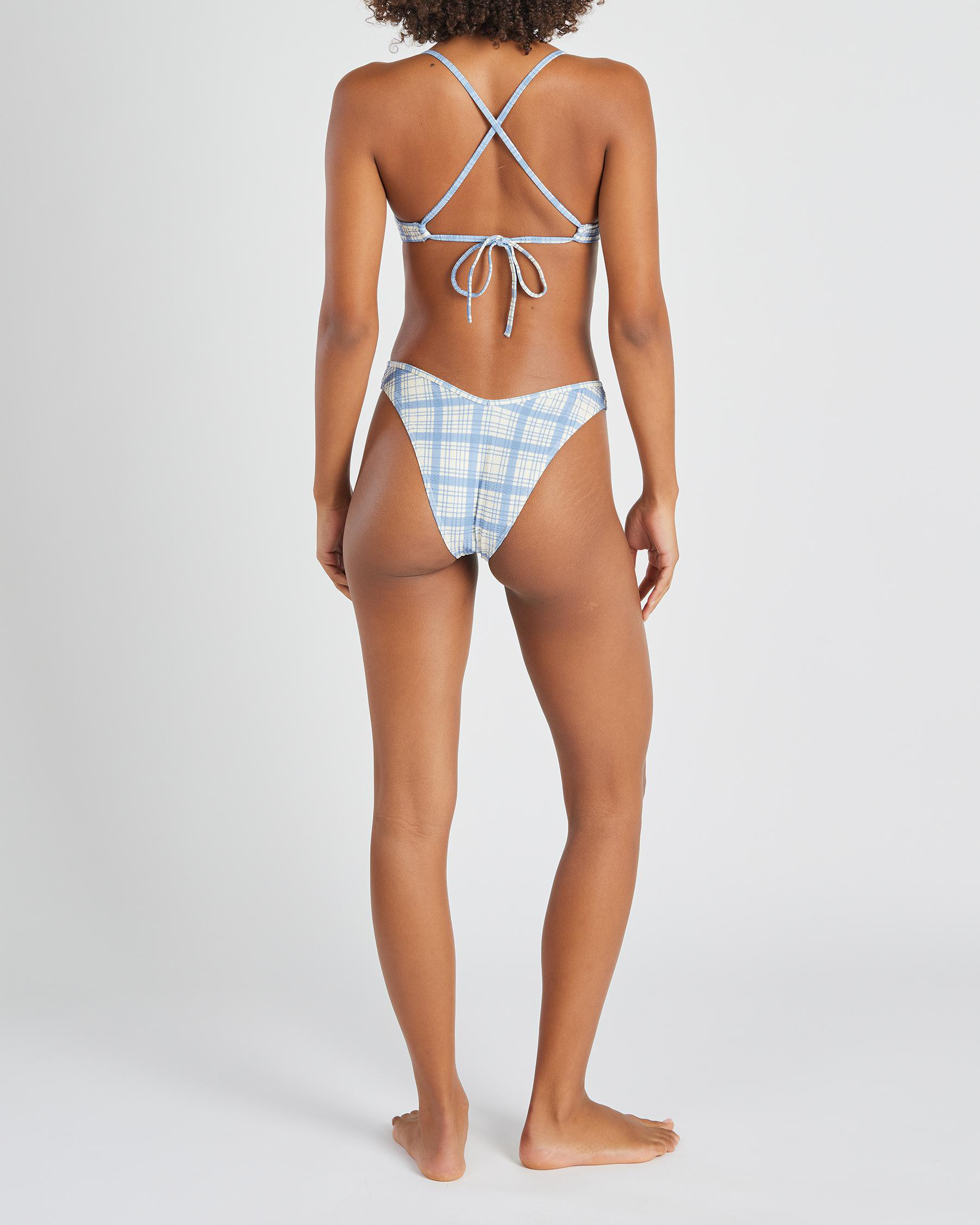 Vintage Plaid V Medium French Bikini Bottom
