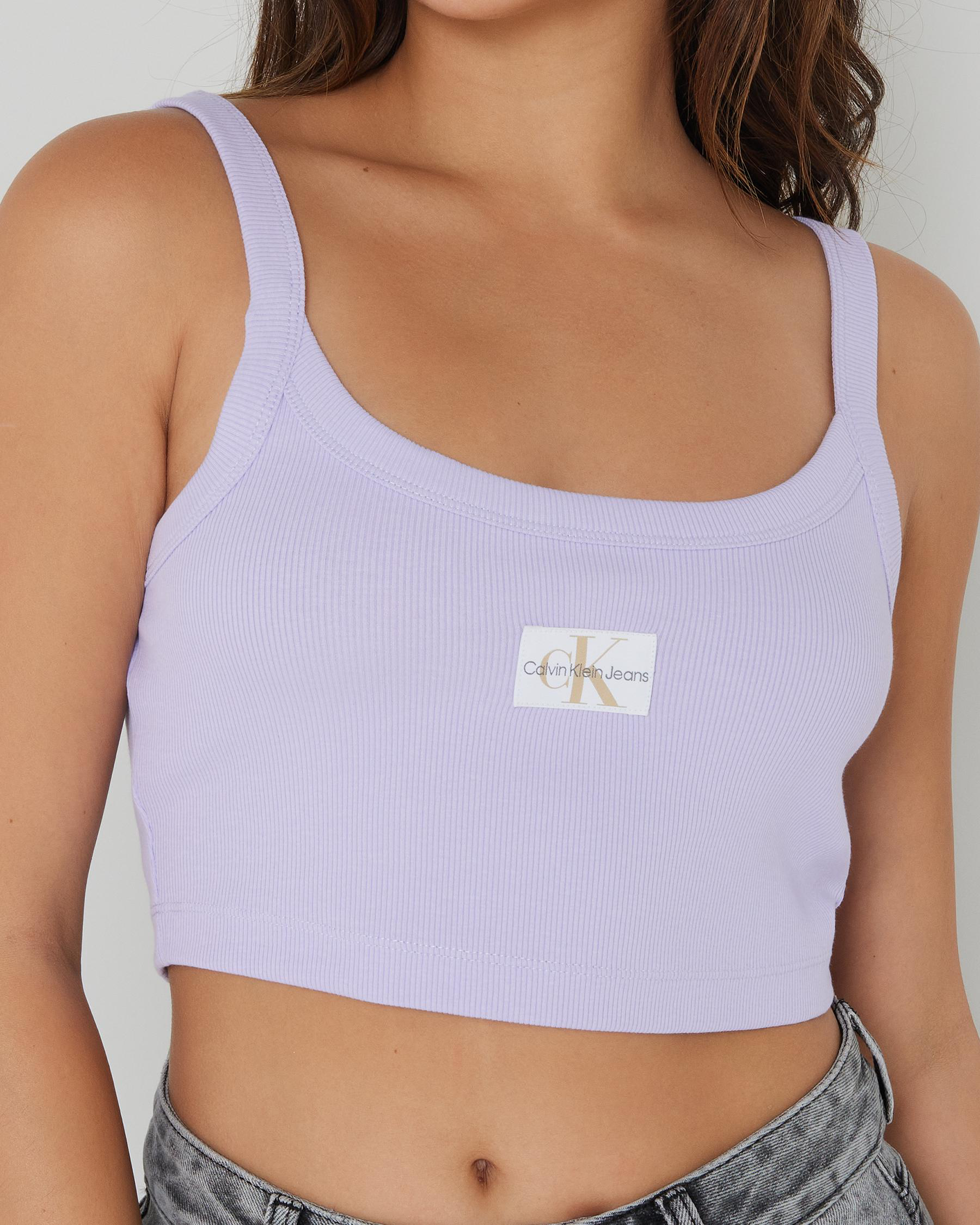Woven Label Rib Bralette