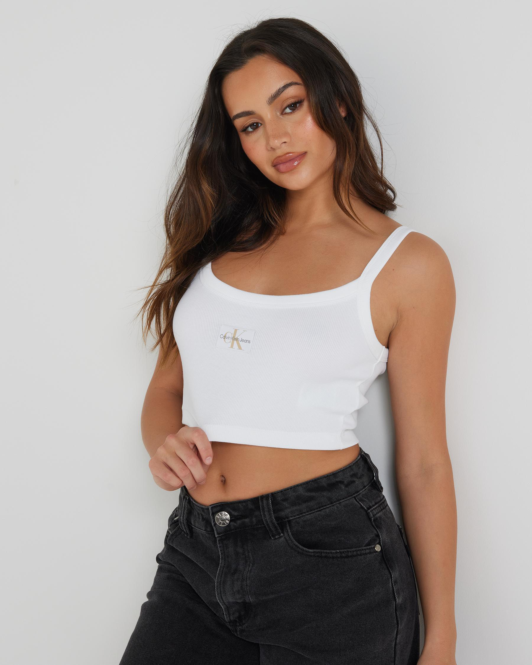 Woven Label Rib Bralette