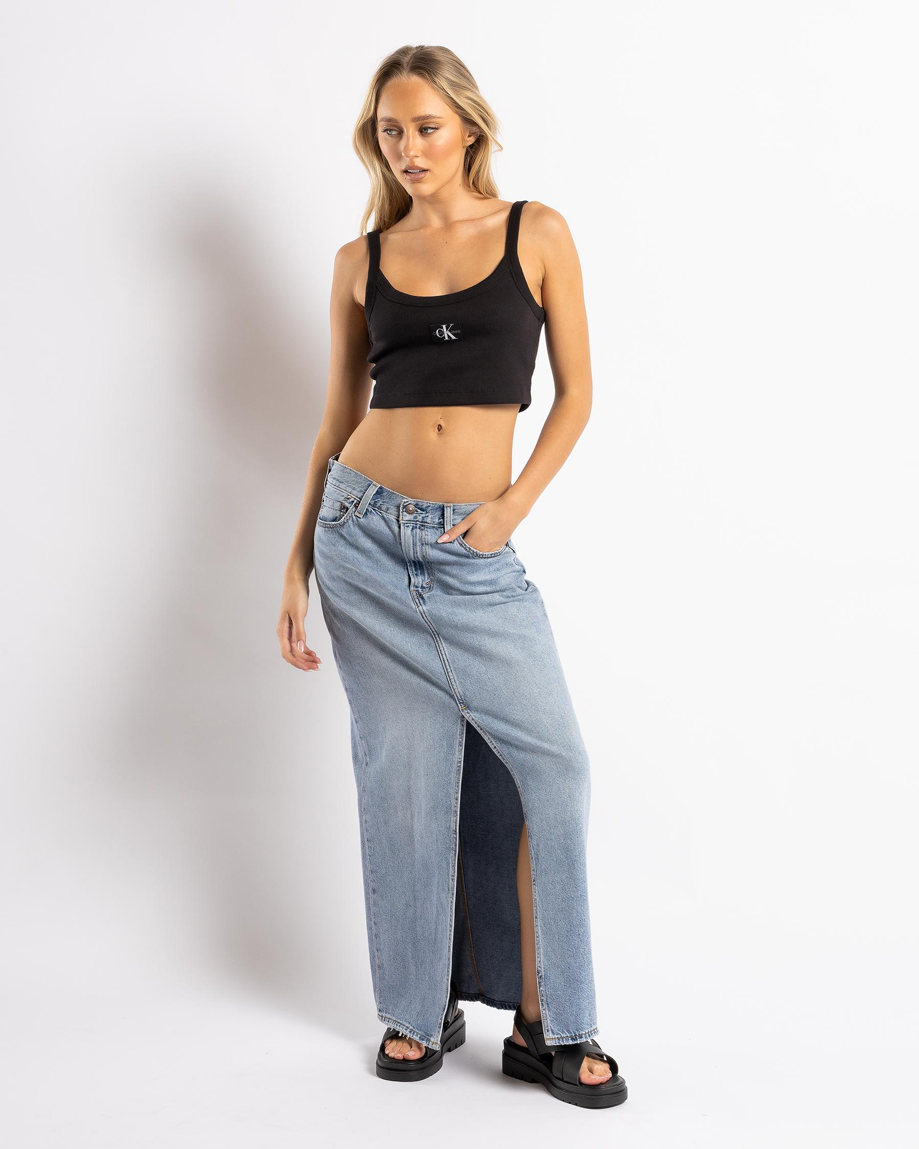 Woven Label Rib Bralette