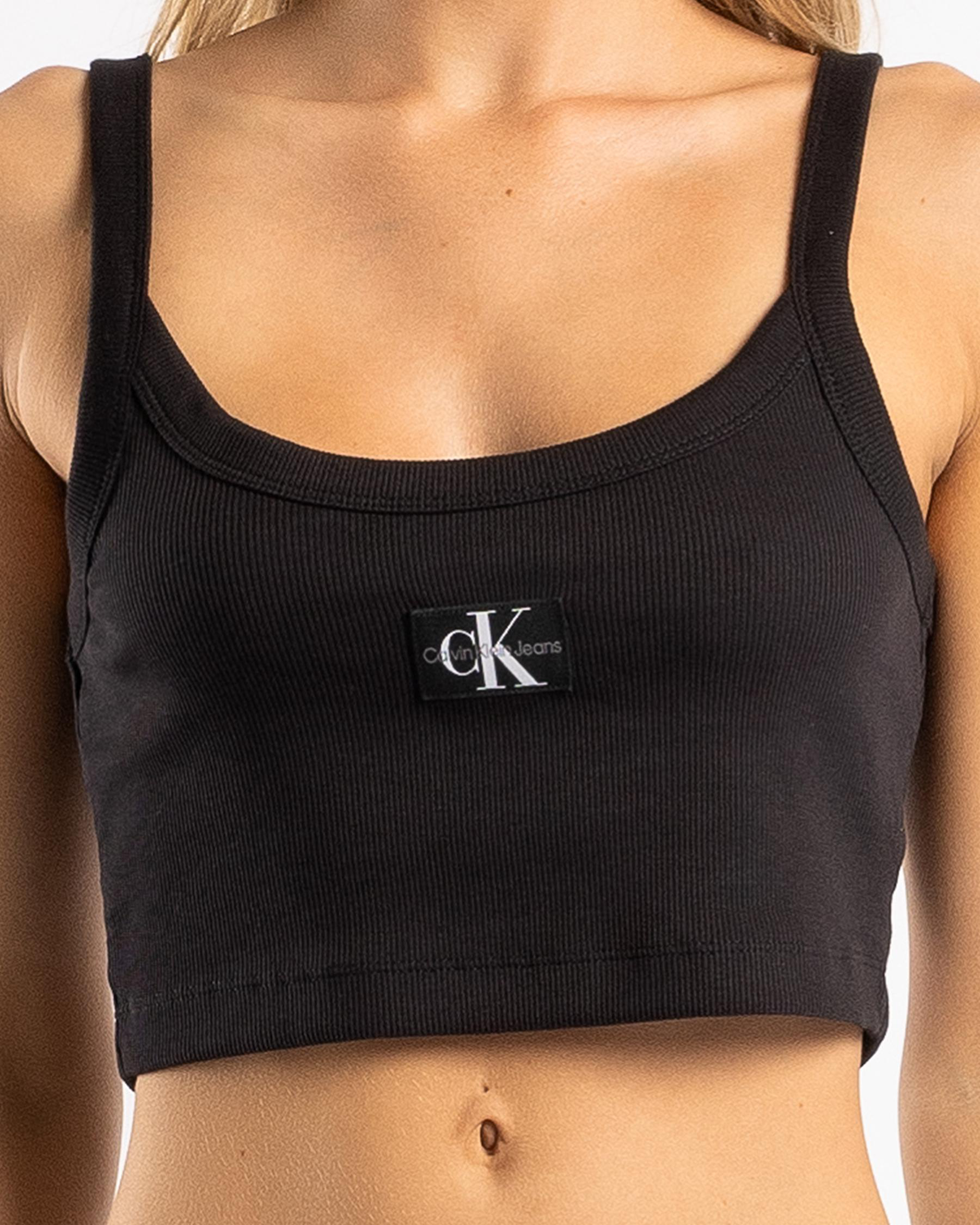 Woven Label Rib Bralette