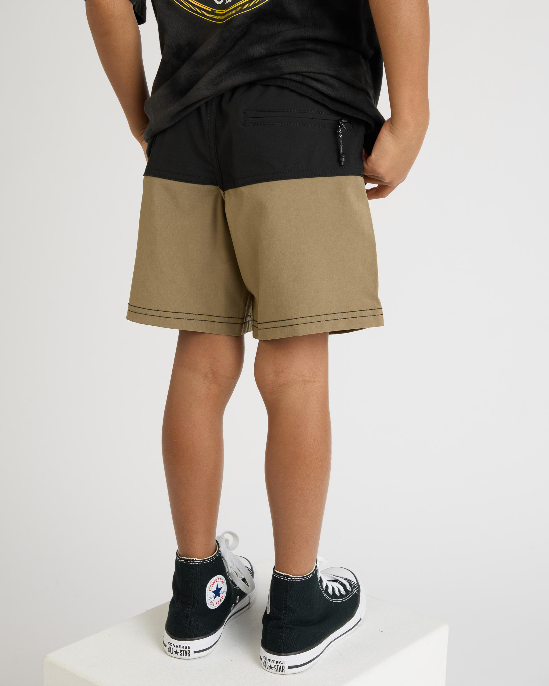 Split Elastic Waist Shorts