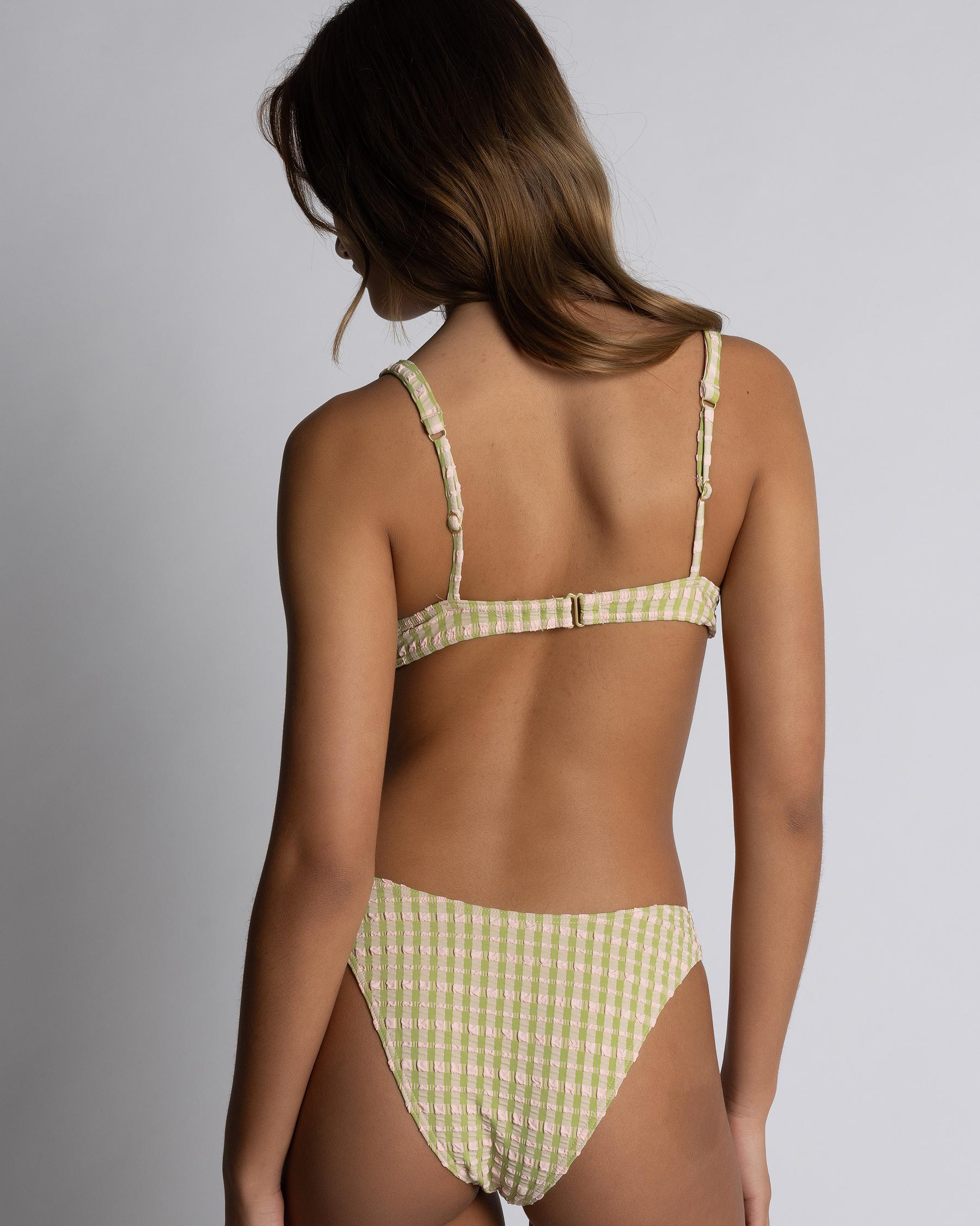 Wave Check Ruby Bralette Bikini Top
