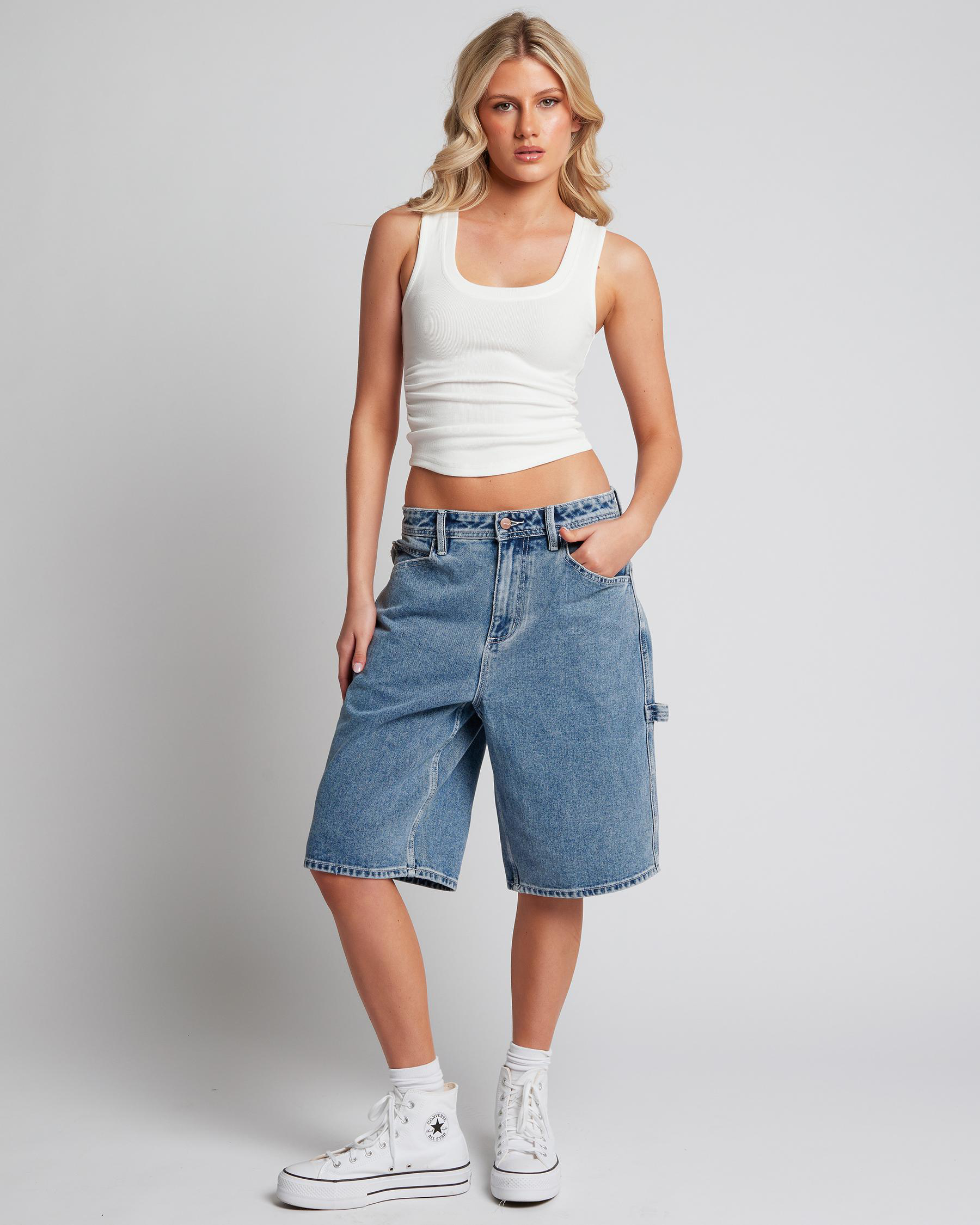 Chainmail Denim Shorts