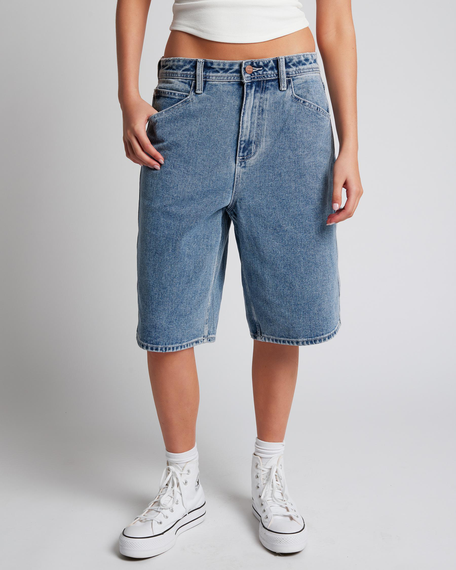 Chainmail Denim Shorts