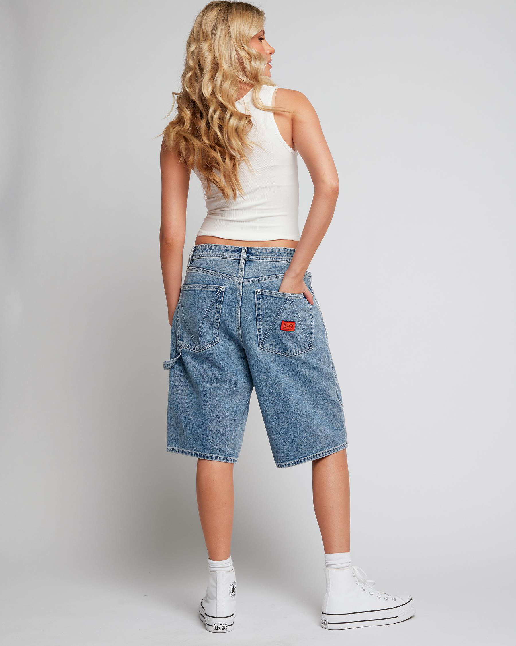 Chainmail Denim Shorts