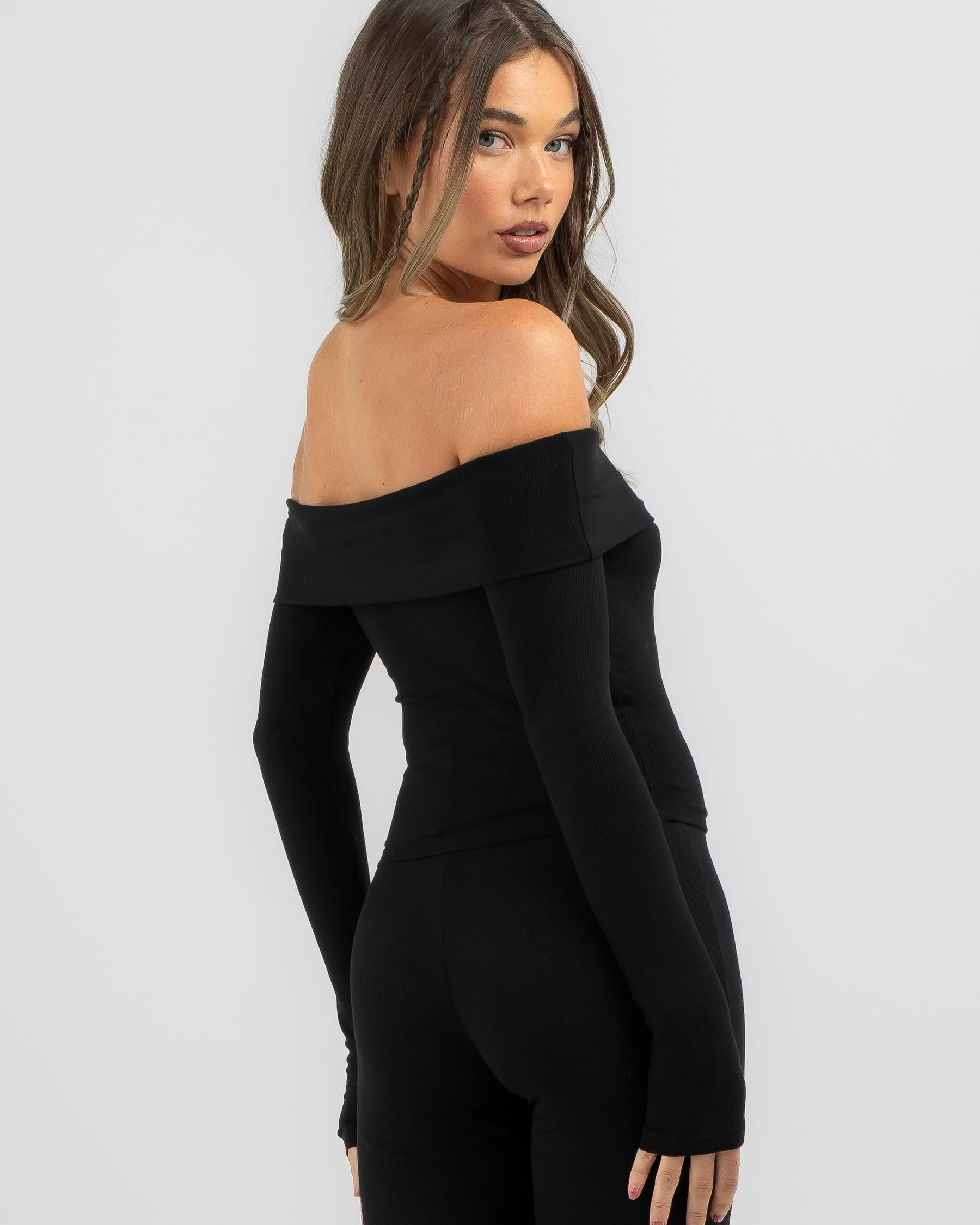 Bella Off Shoulder Long Sleeve Top