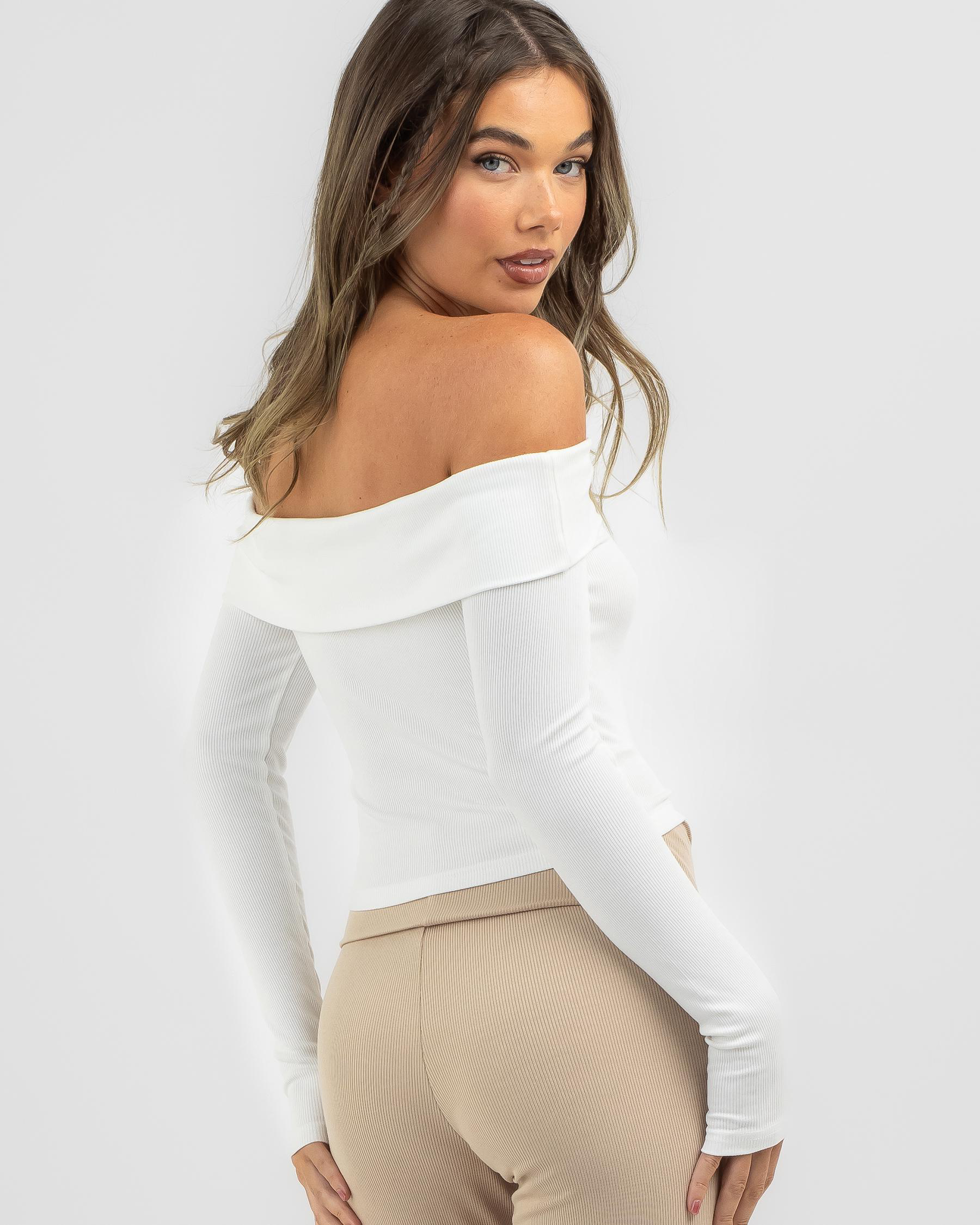 Bella Off Shoulder Long Sleeve Top