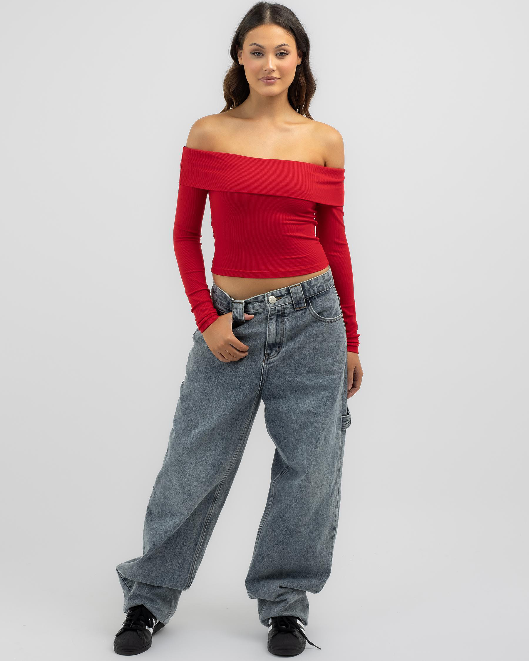 Bella Off Shoulder Long Sleeve Top