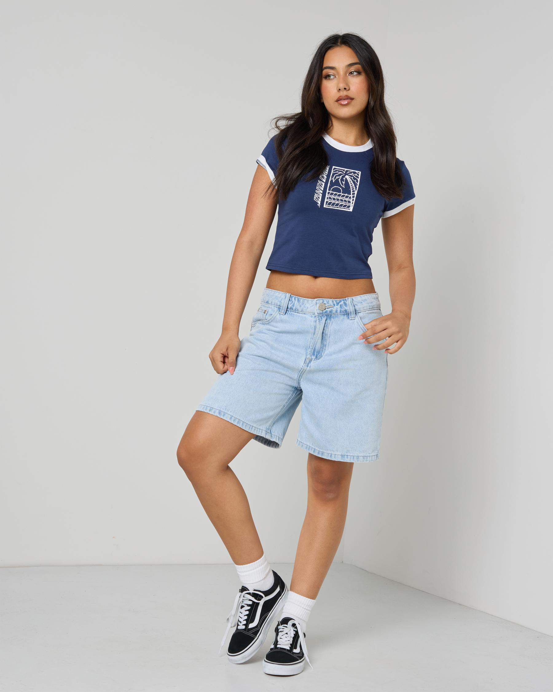 Palm Strip Mono Front T-Shirt