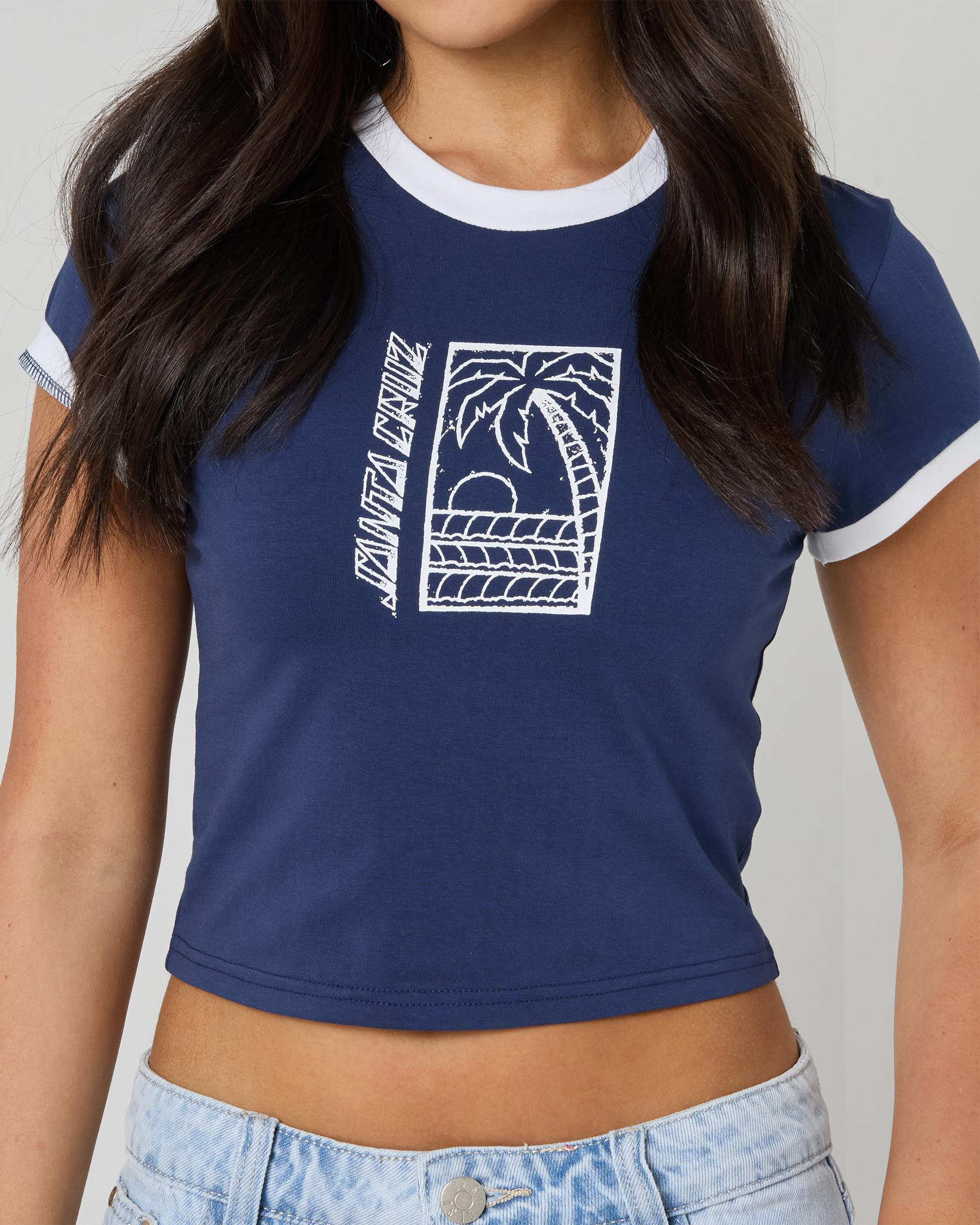 Palm Strip Mono Front T-Shirt