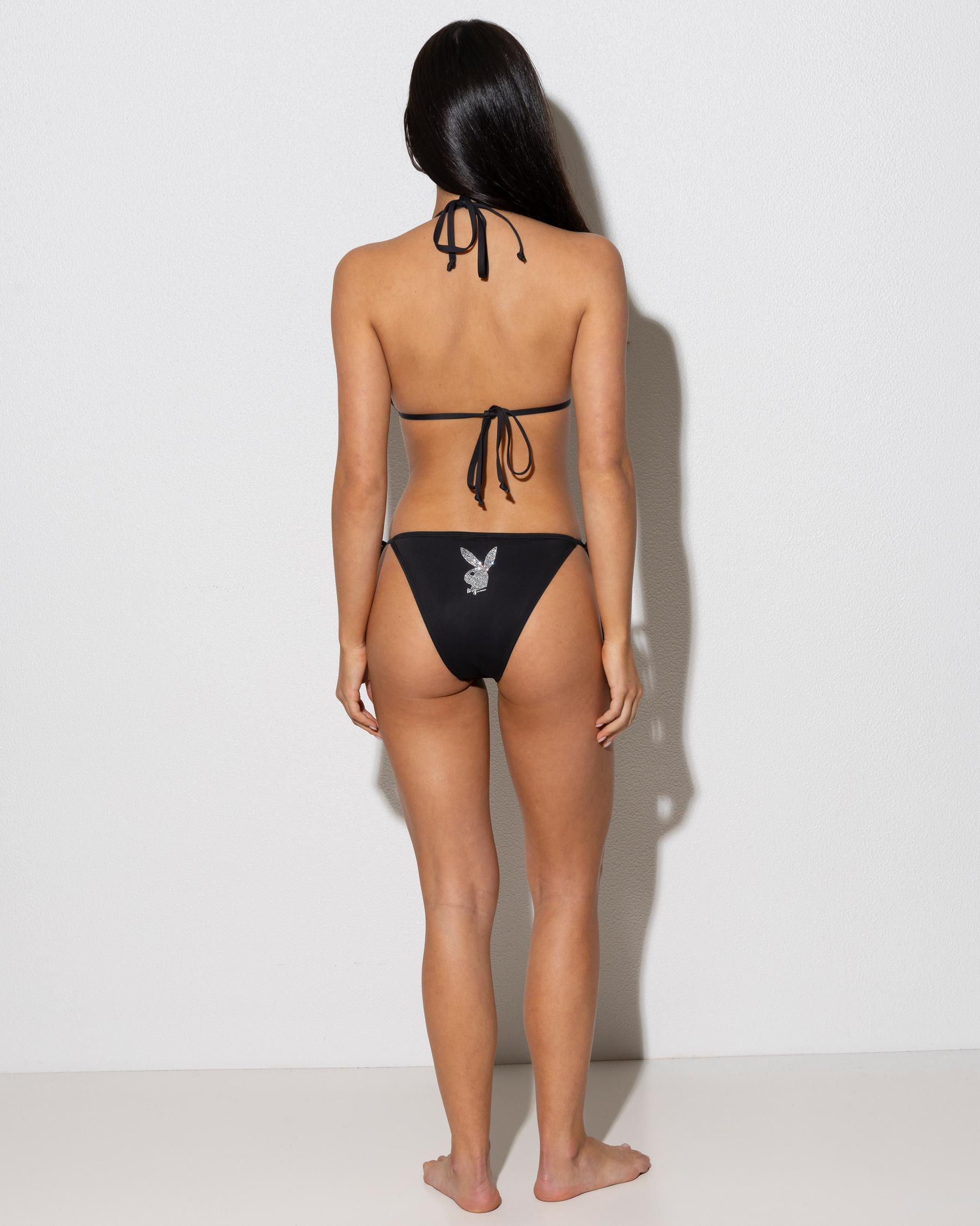 Single Bunny Diamante Tie Side Bikini Bottom