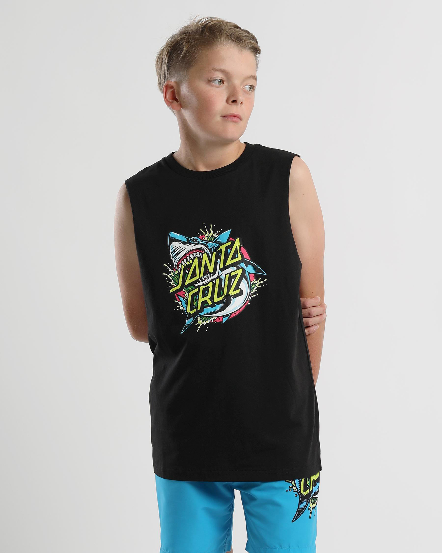Shark Dot Front Muscle Tank