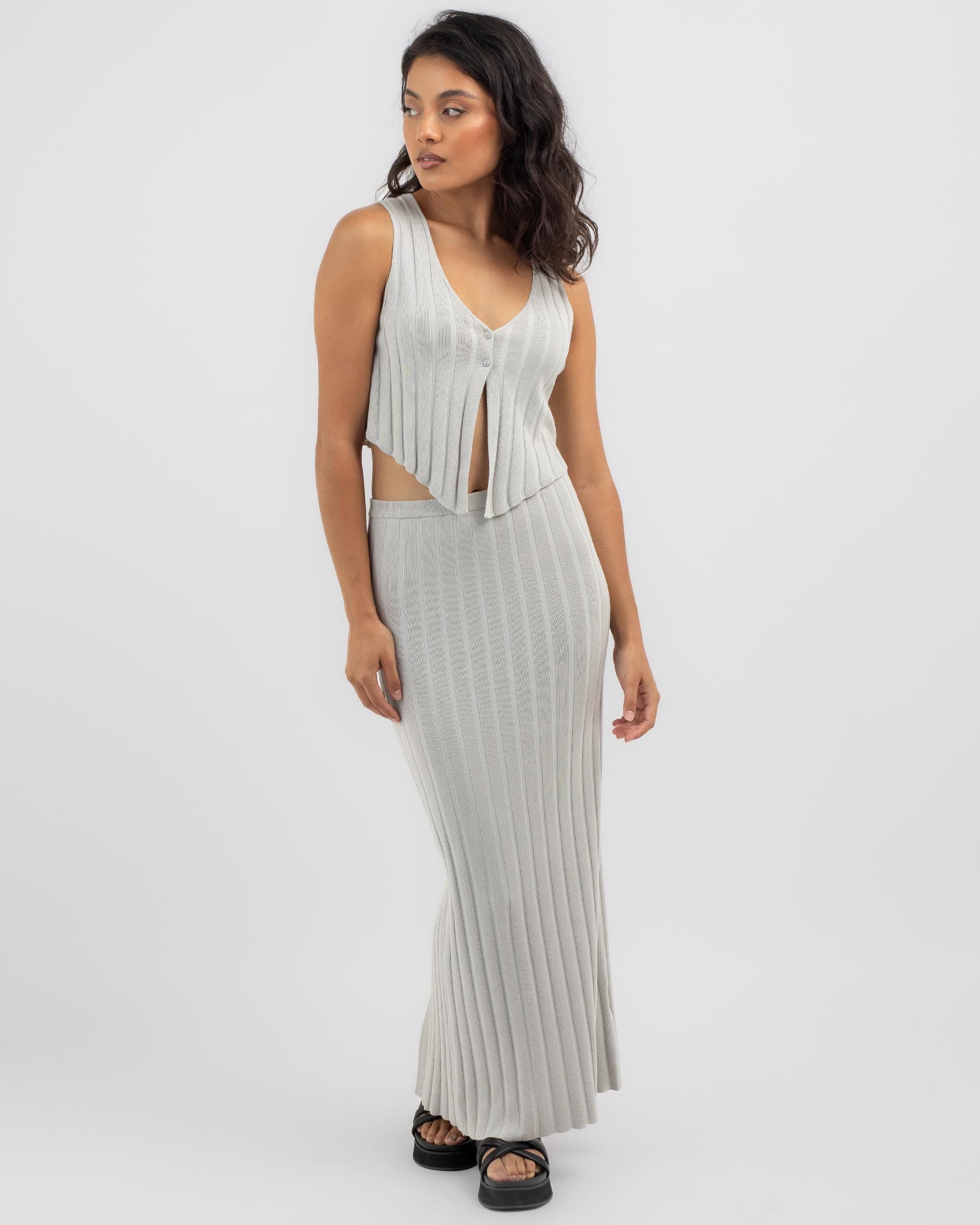 Naomi Rib Maxi Skirt