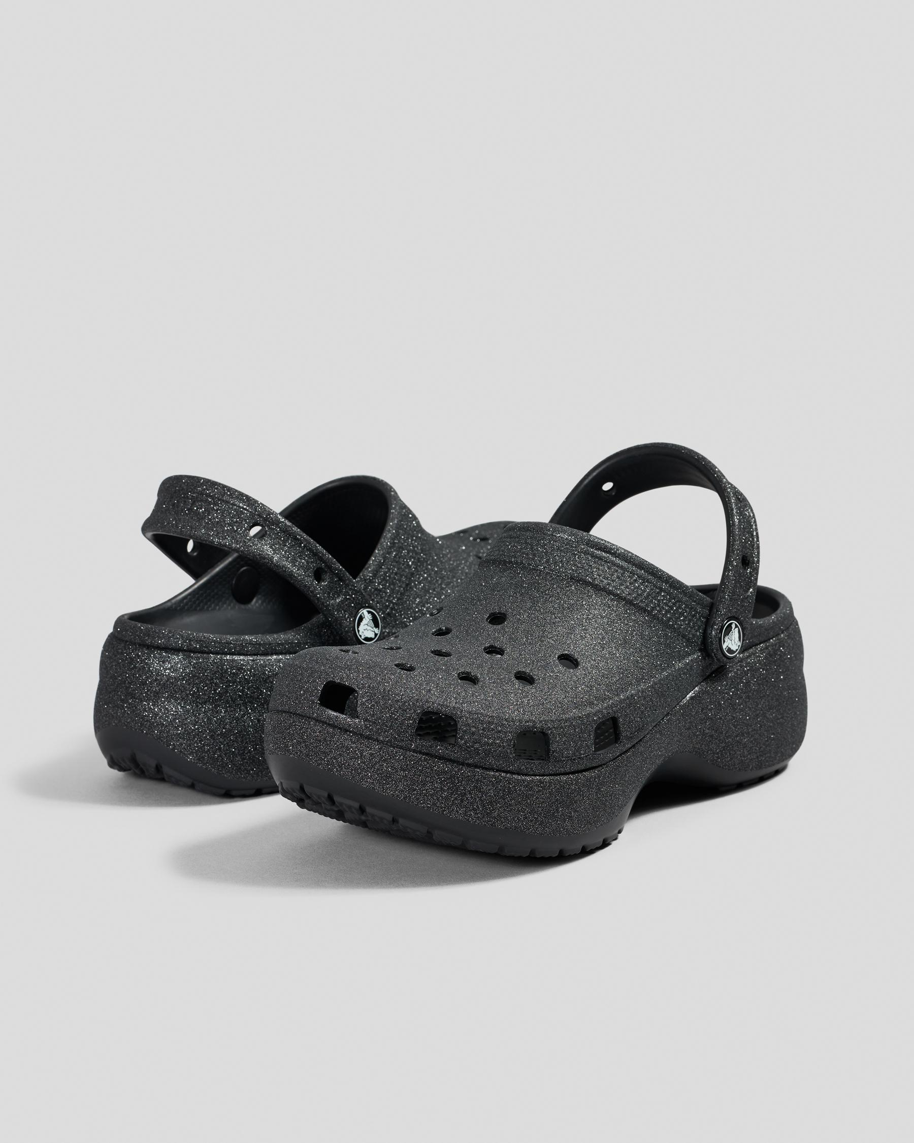 Platform Glitter Clogs