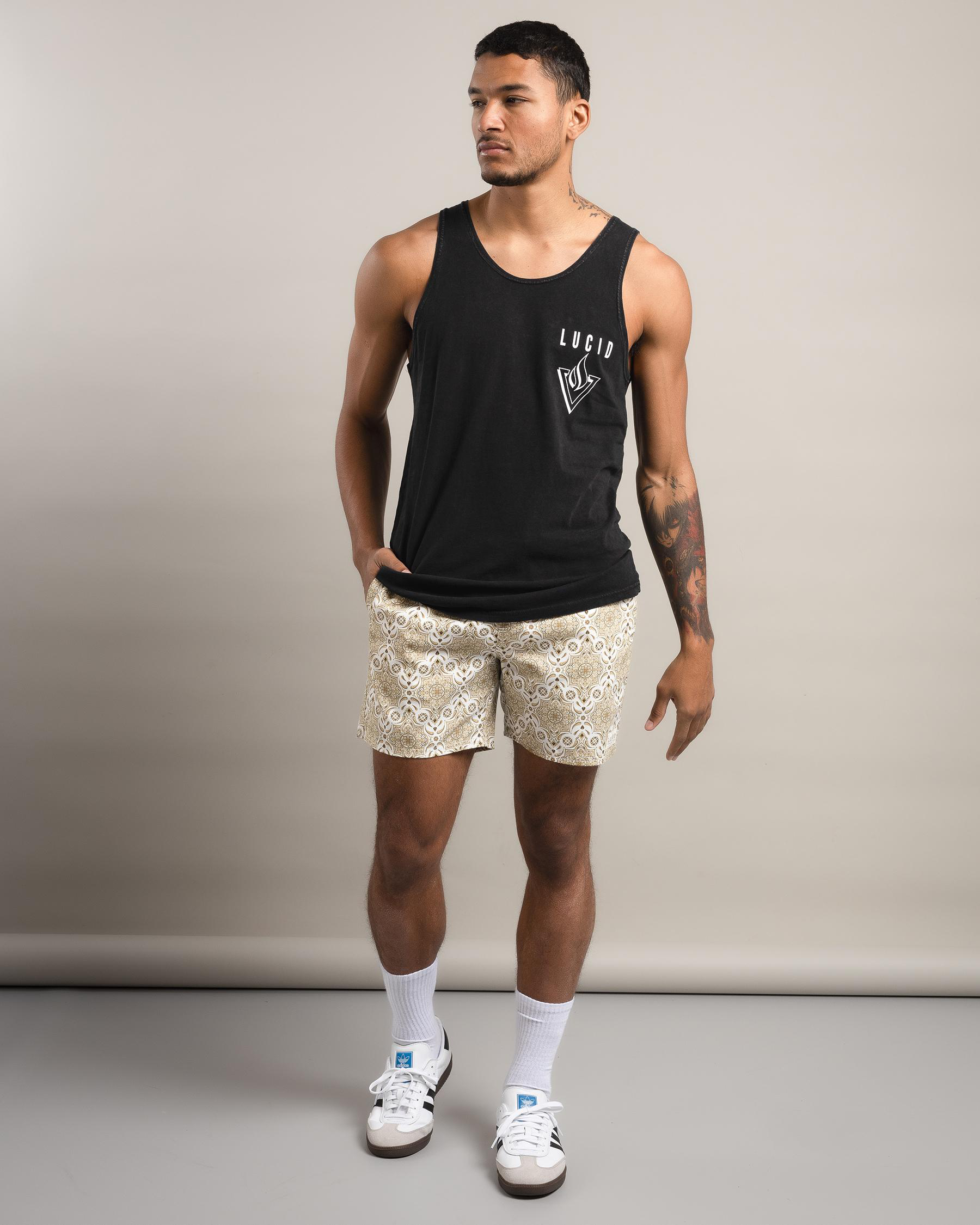 Ratio Elastic Waist Shorts