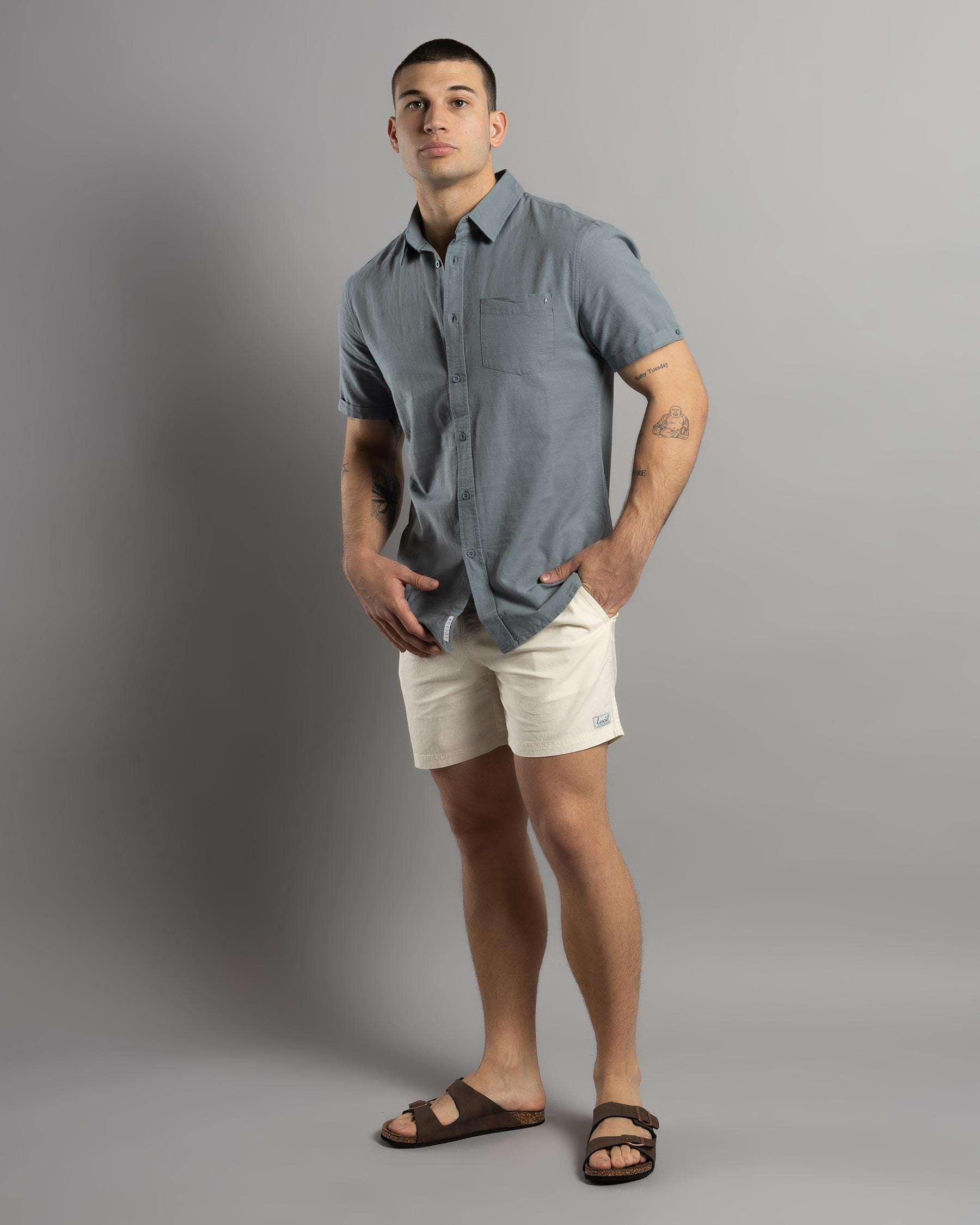 Refined Elastic Waist Shorts