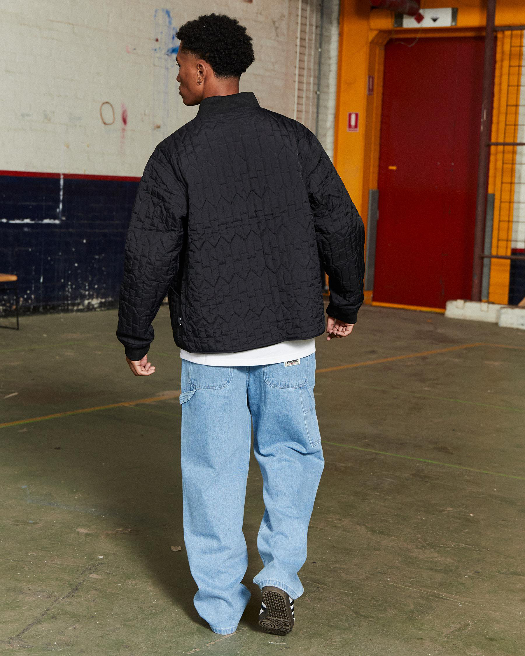 Quilted Nylon Zip Jacket