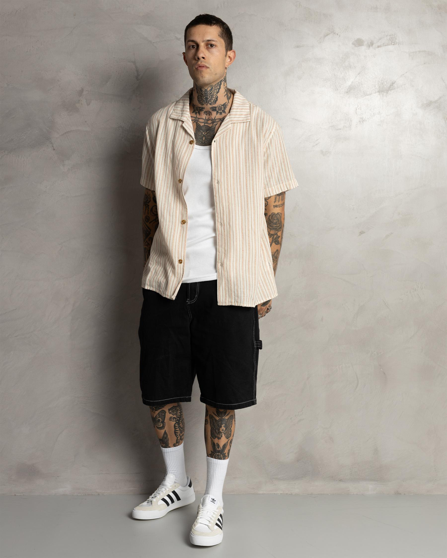 Vacation Striped Short Sleeve Shirt