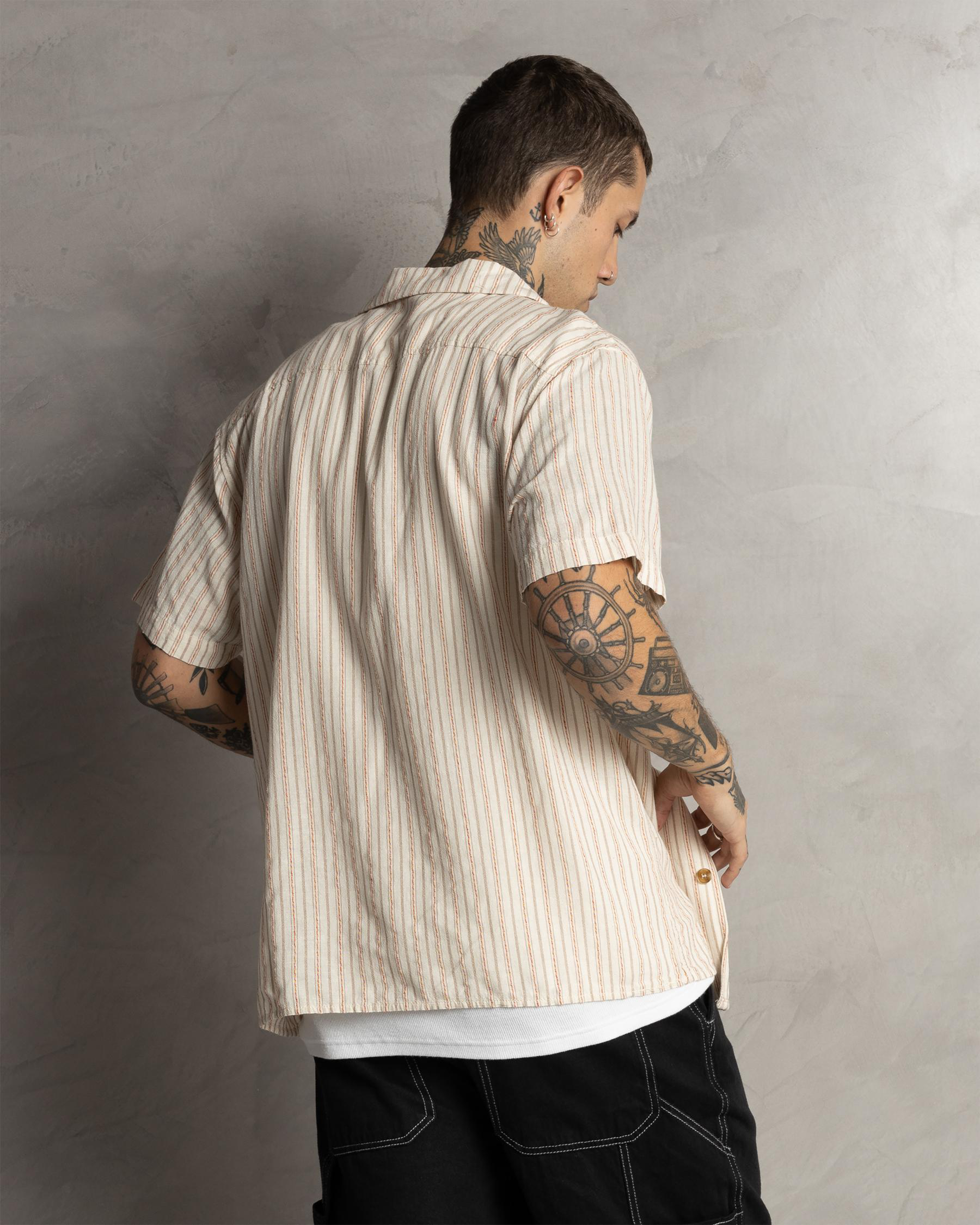 Vacation Striped Short Sleeve Shirt