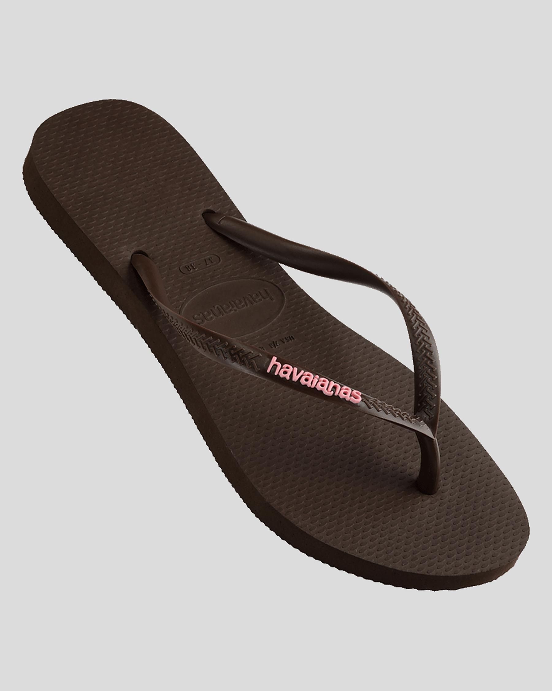 Slim Rubber Logo Thongs