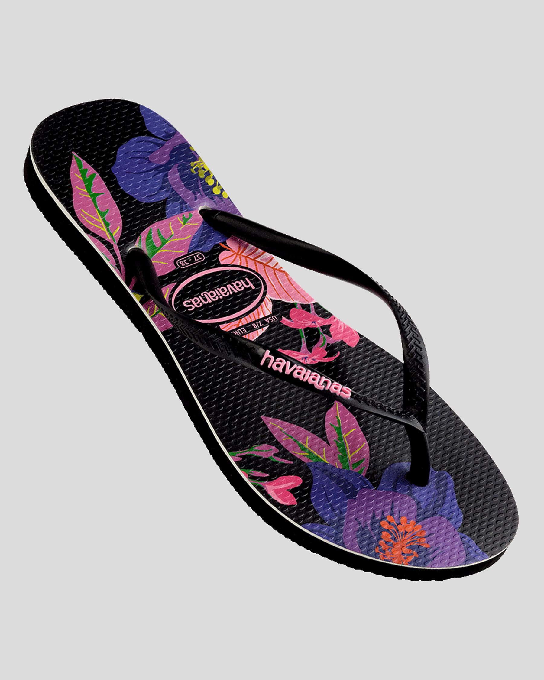 Slim Floral Colours Thongs