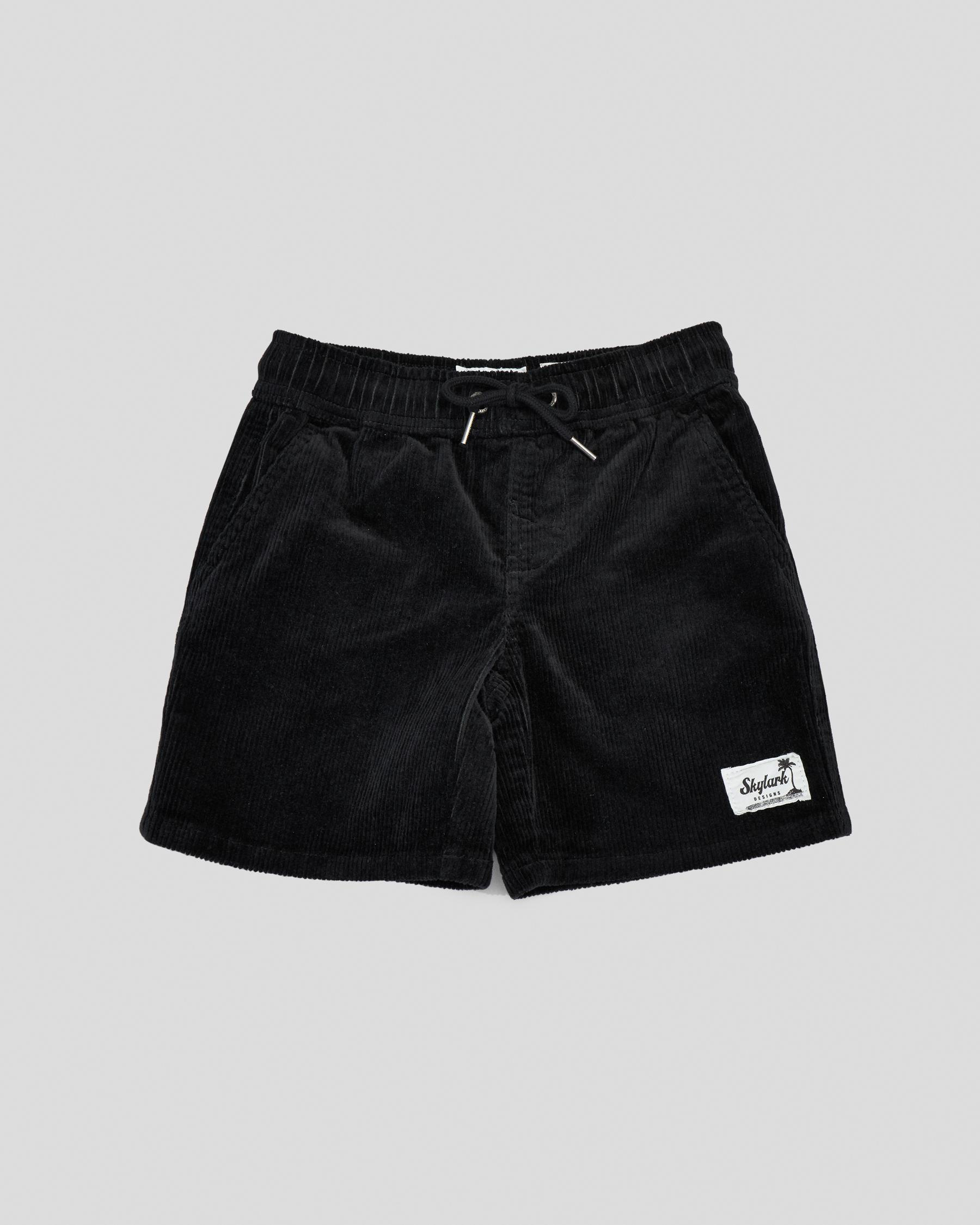 Cord Elastic Waist Shorts