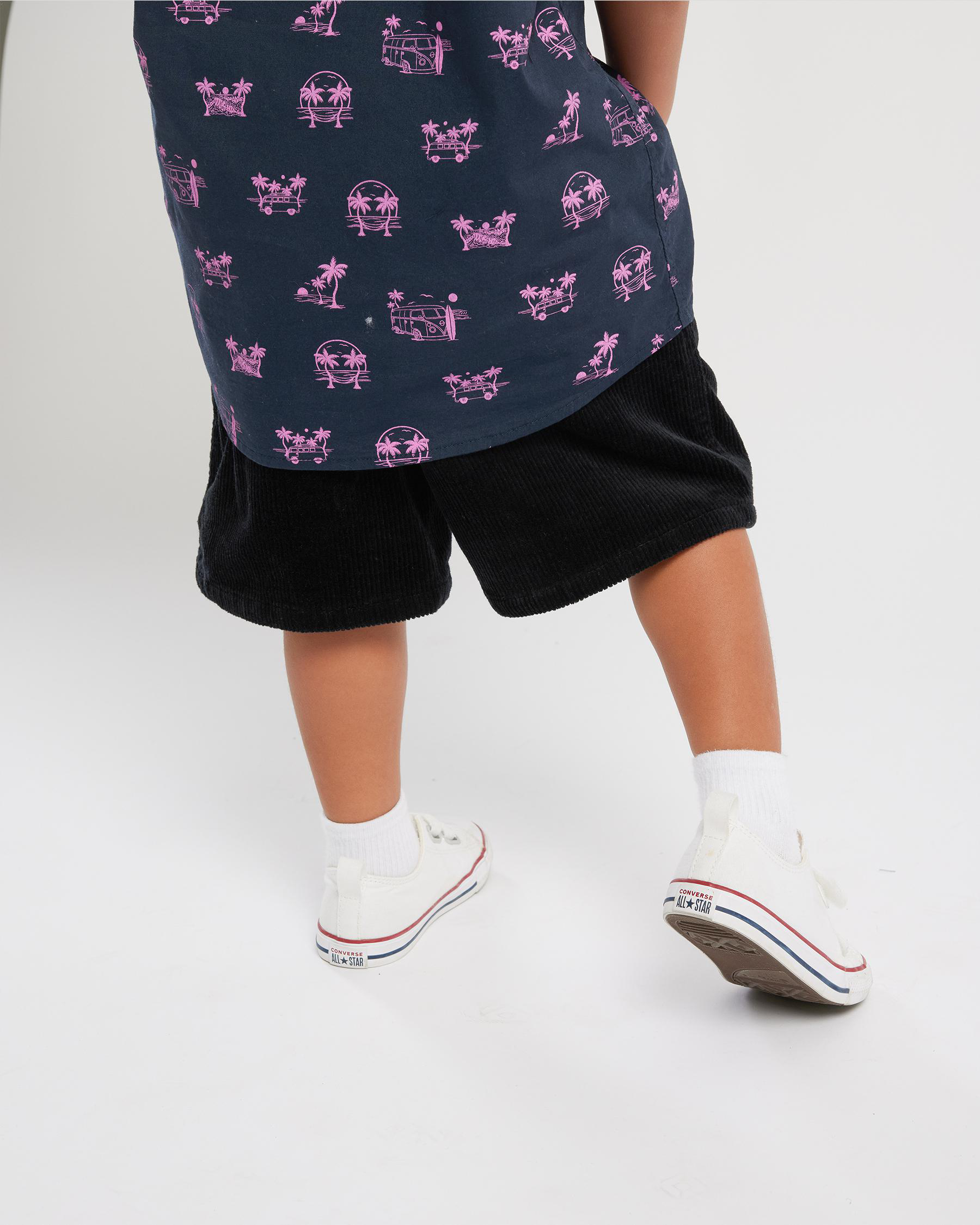 Cord Elastic Waist Shorts