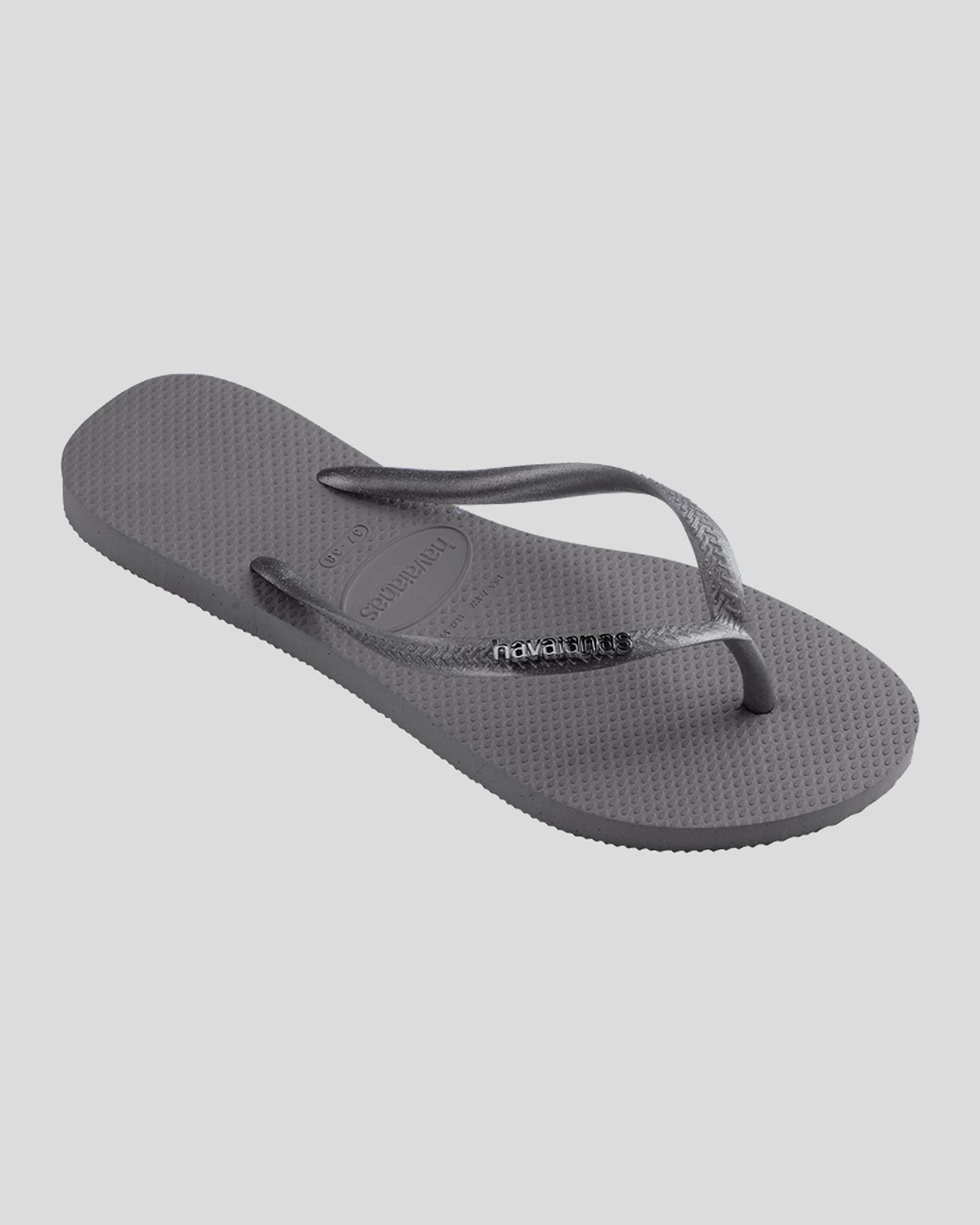 Slim Metal Logo Thongs
