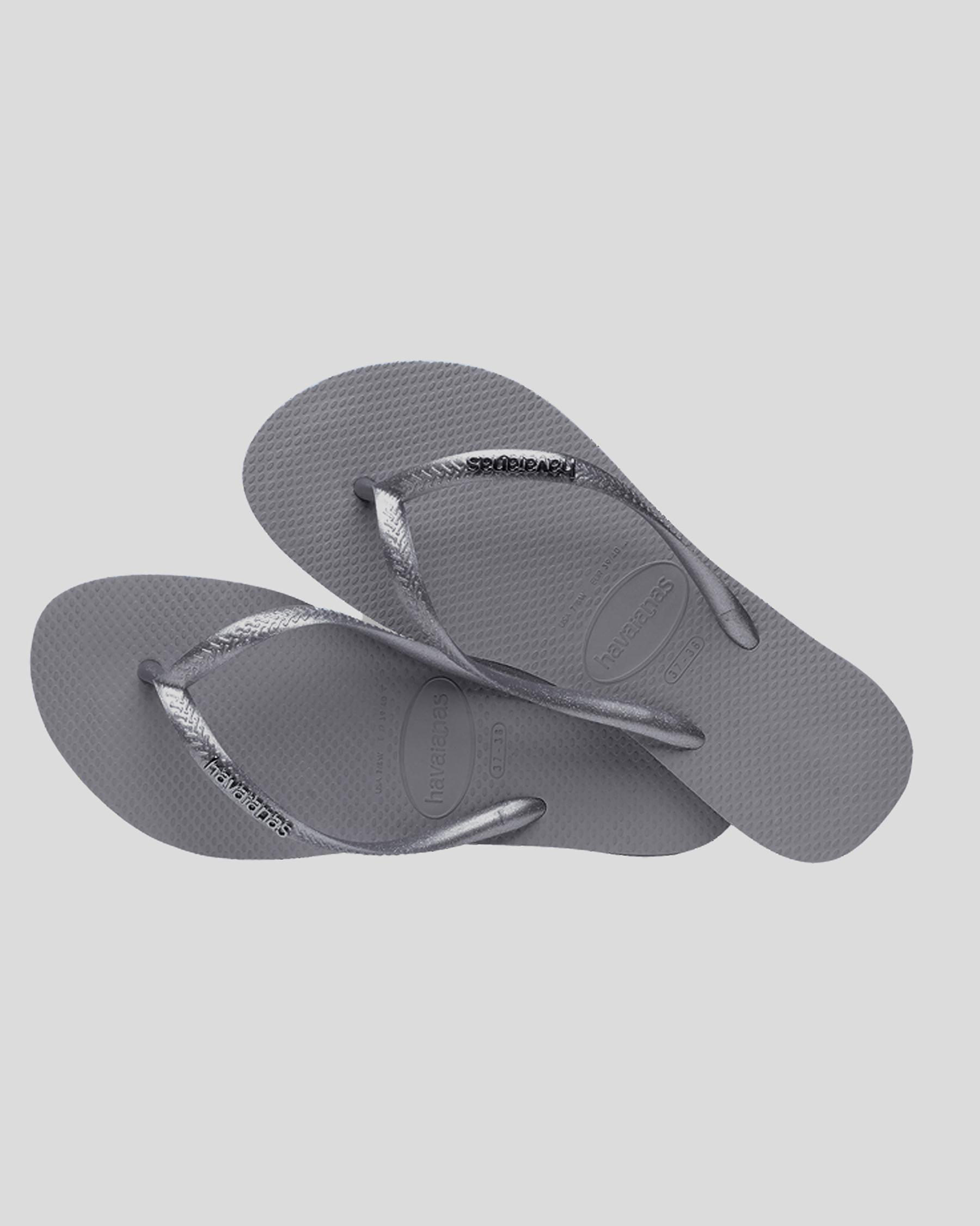 Slim Metal Logo Thongs
