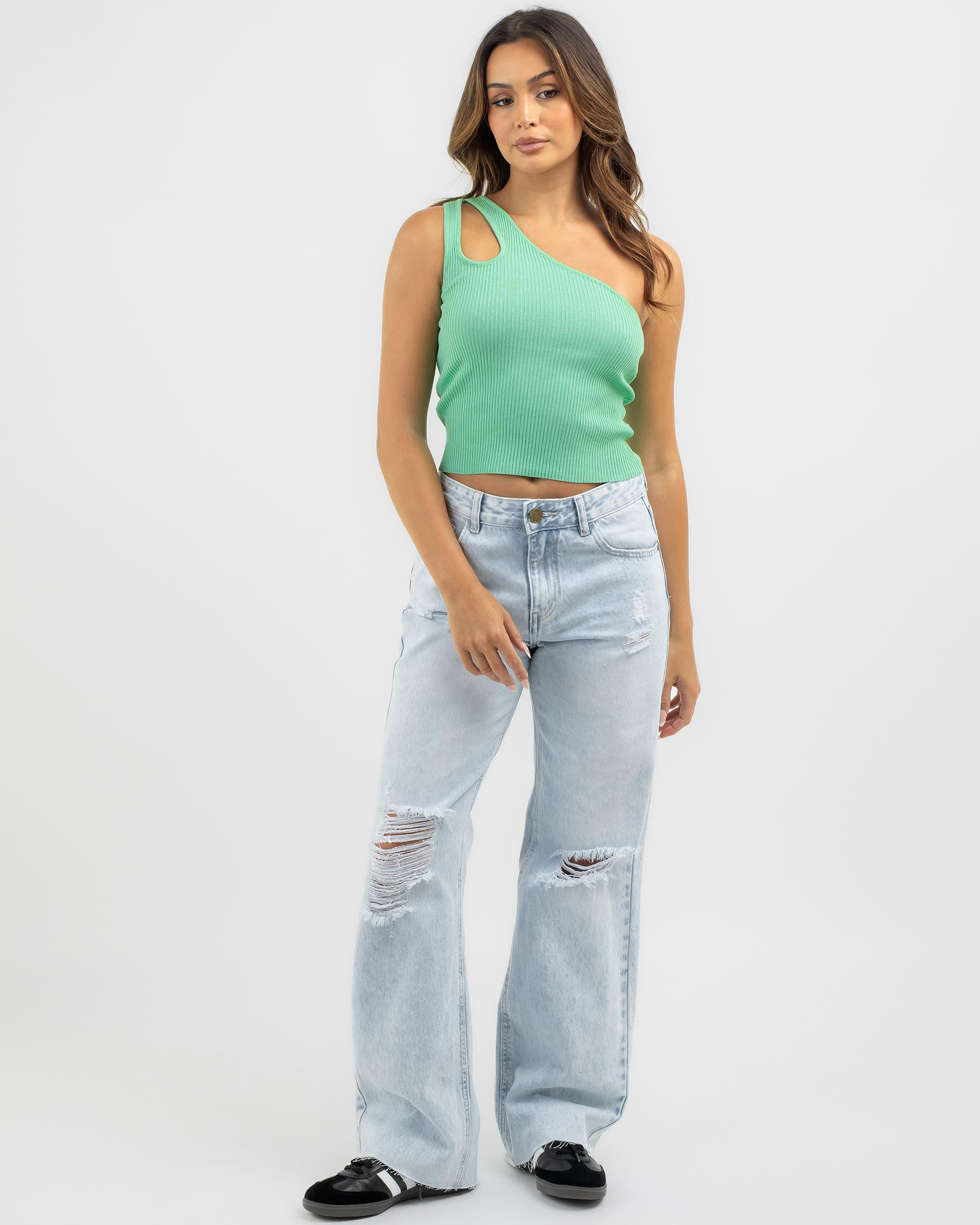 Immi One Shoulder Knit Top