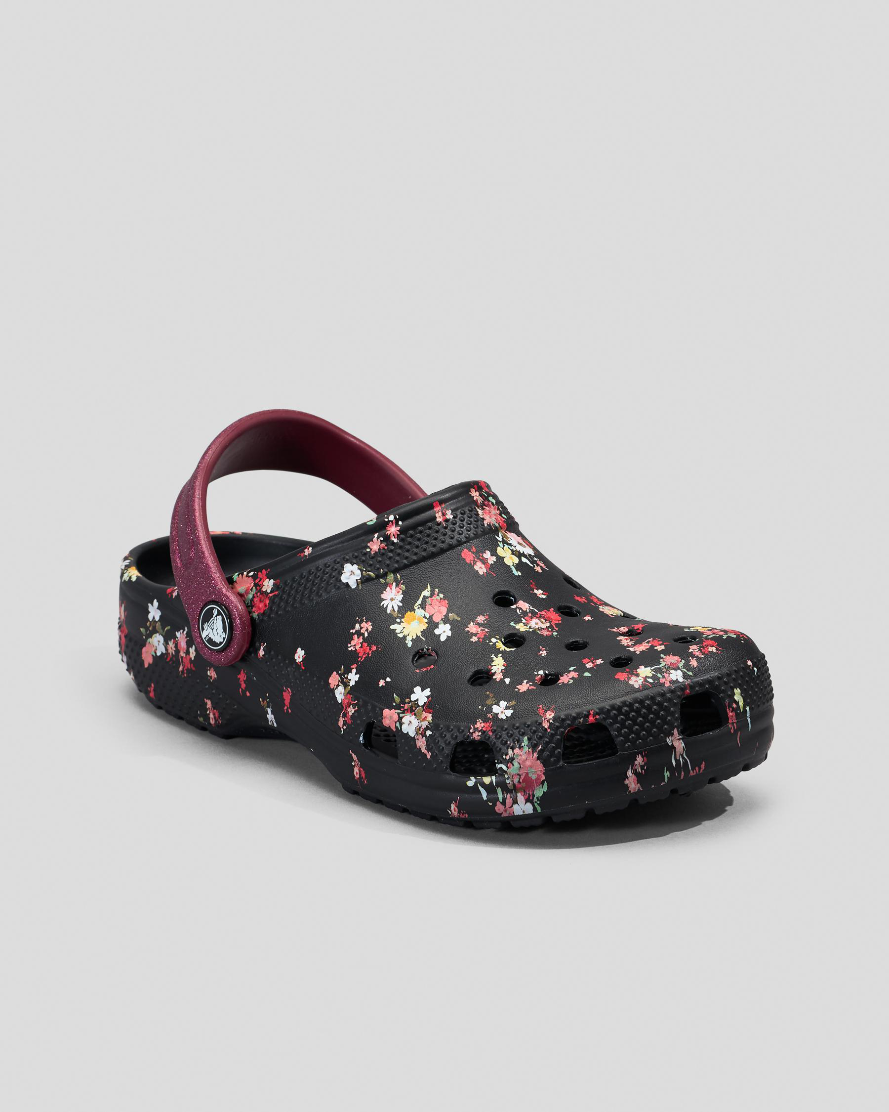 Classic Floral Print Clogs